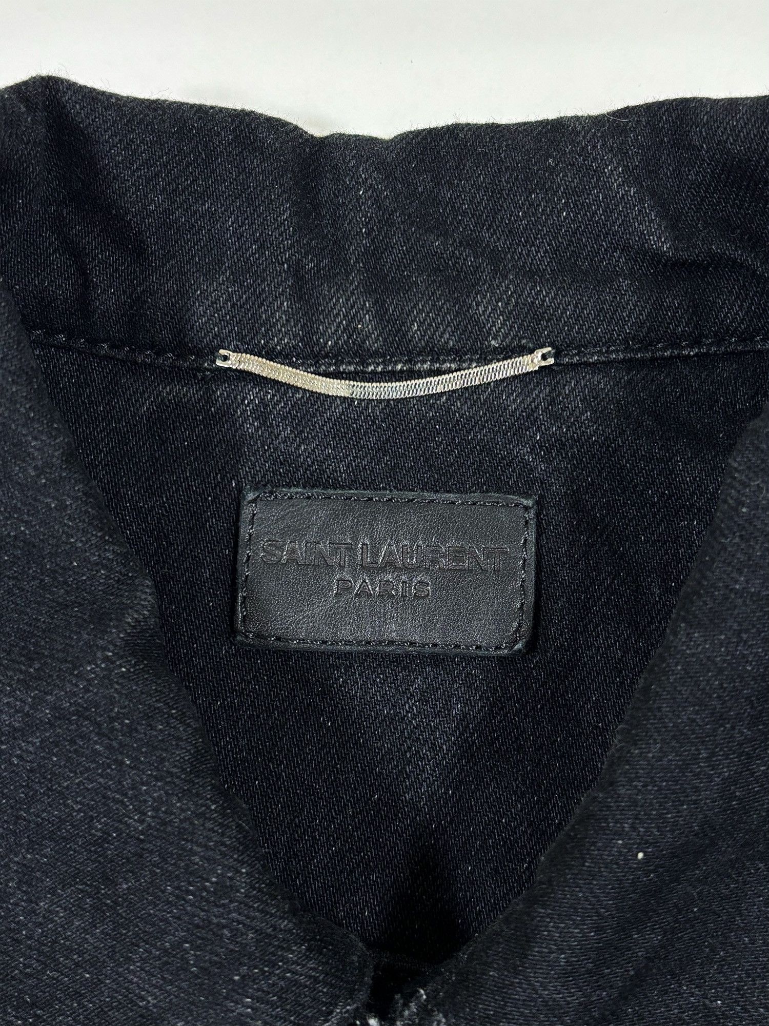 Saint Laurent Paris Classic Denim Jacket Black Size M Size US M / EU 48-50 / 2 - 4 Thumbnail
