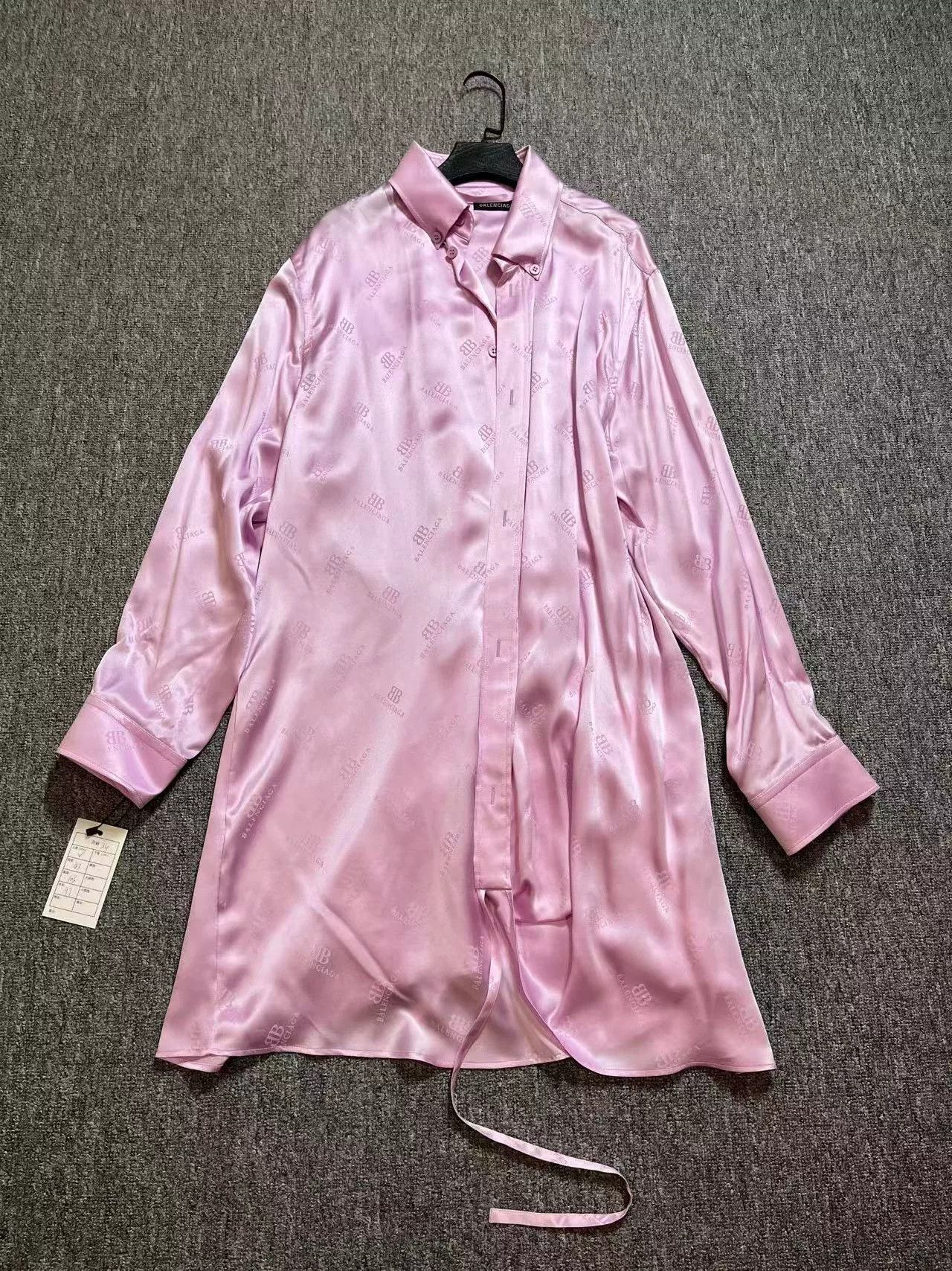 Balenciaga Balenciaga Pink Logo Print Dress Size XXS / US 00 / IT 34 - 1 Thumbnail