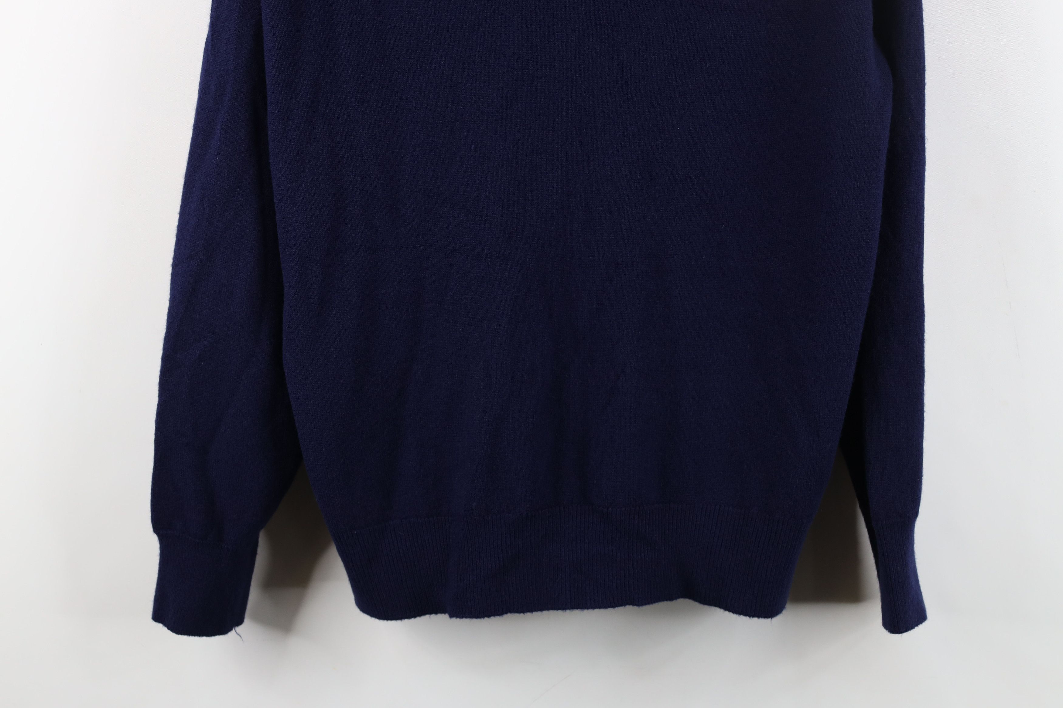 Vintage Vintage 70s Streetwear Stitch Basketball Knit Sweater Blue Size L / US 10 / IT 46 - 3 Thumbnail