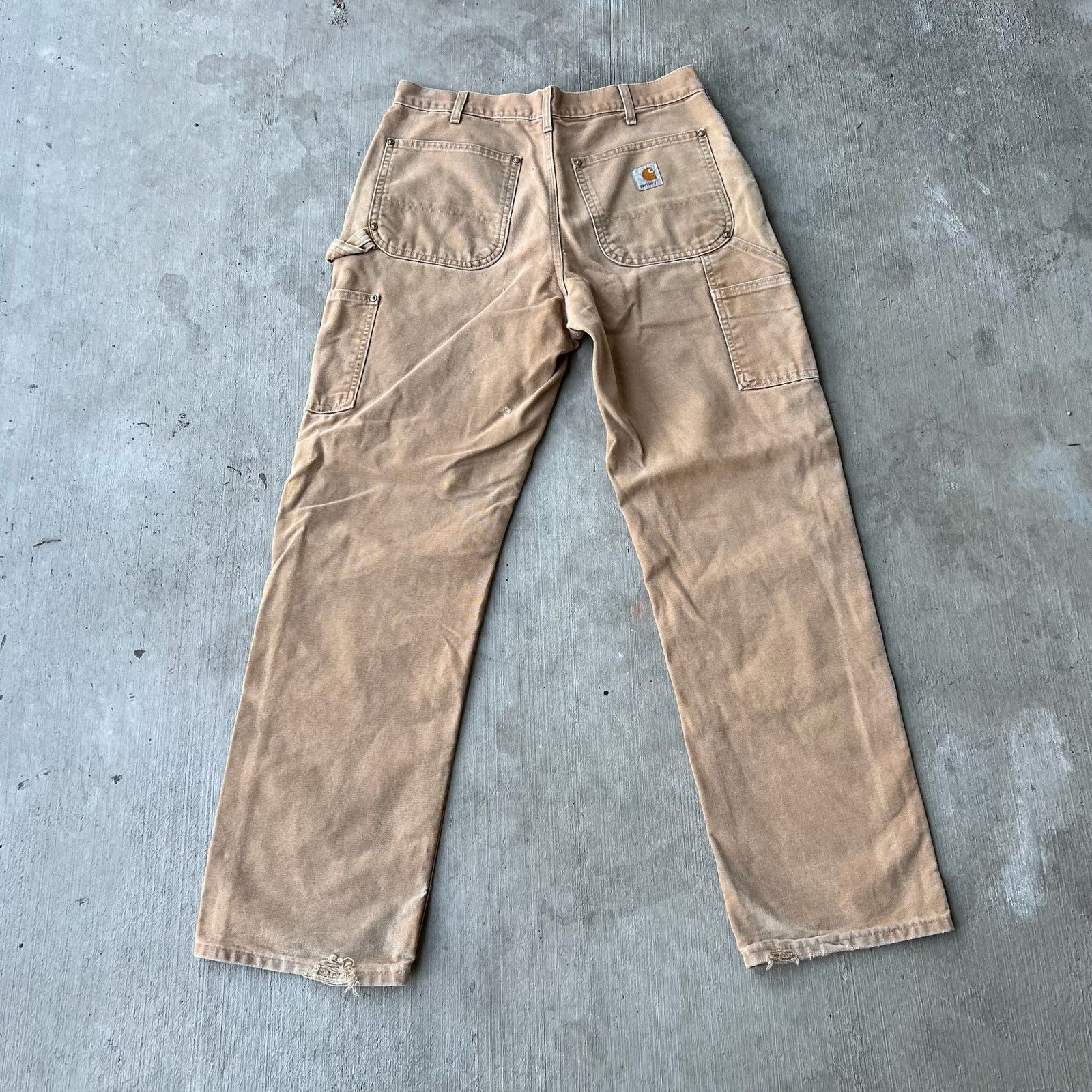 Carhartt × Vintage Carhartt faded brown double knee work wear carpenter pants Size US 31 - 5 Thumbnail