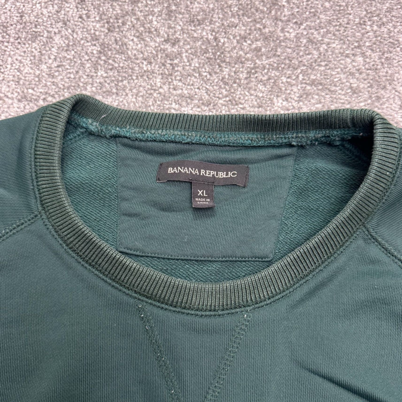 Banana Republic Banana Republic Men's Crew Neck Pullover Sweatshirt XL Green Fleece Casual Outdoor Athletic Size US XL / EU 56 / 4 - 6 Thumbnail