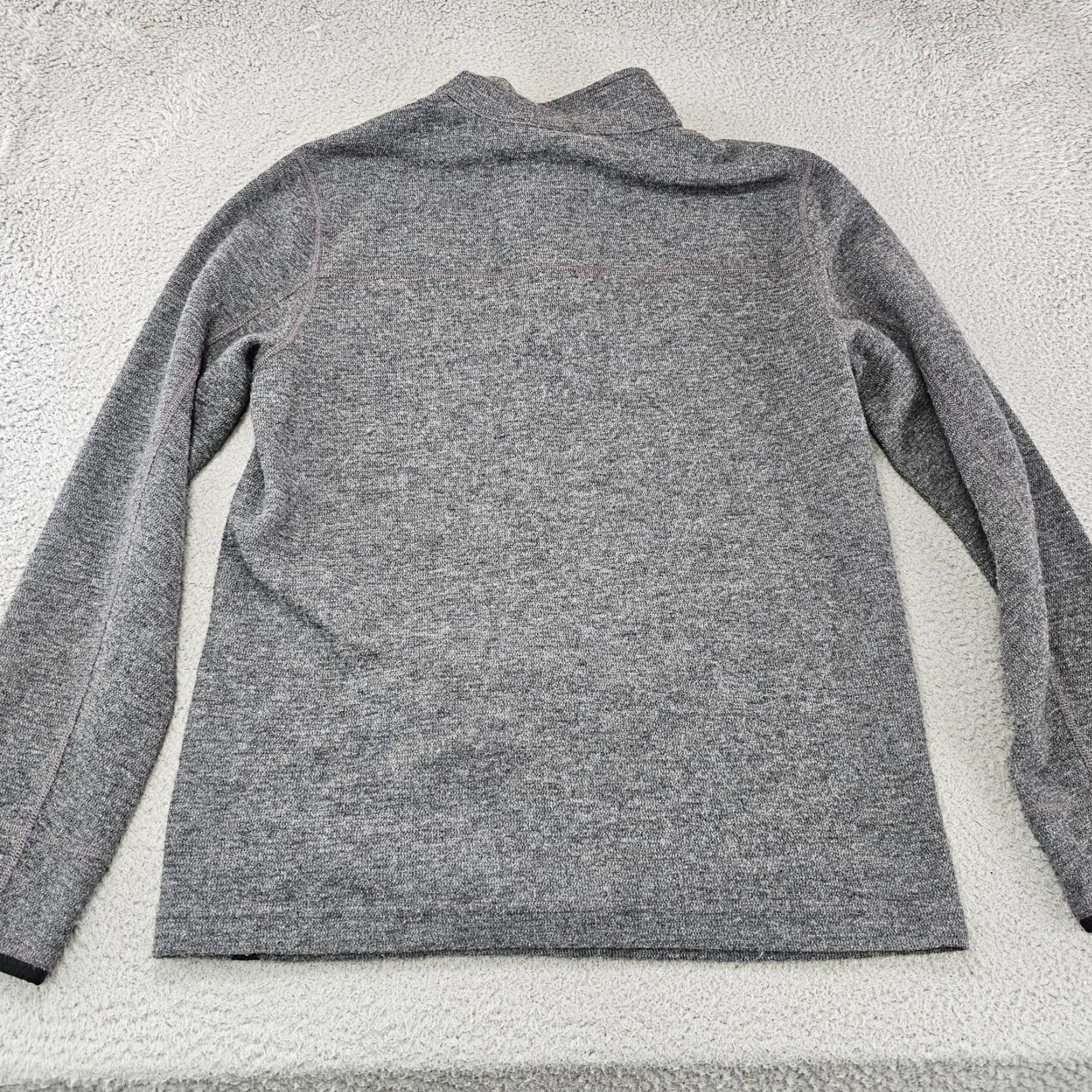 Prana Prana Sweater Womens M Gray 1/4 Snap Mock Neck Fleece Pullover Sweatshirt Size M / US 6-8 / IT 42-44 - 6 Thumbnail
