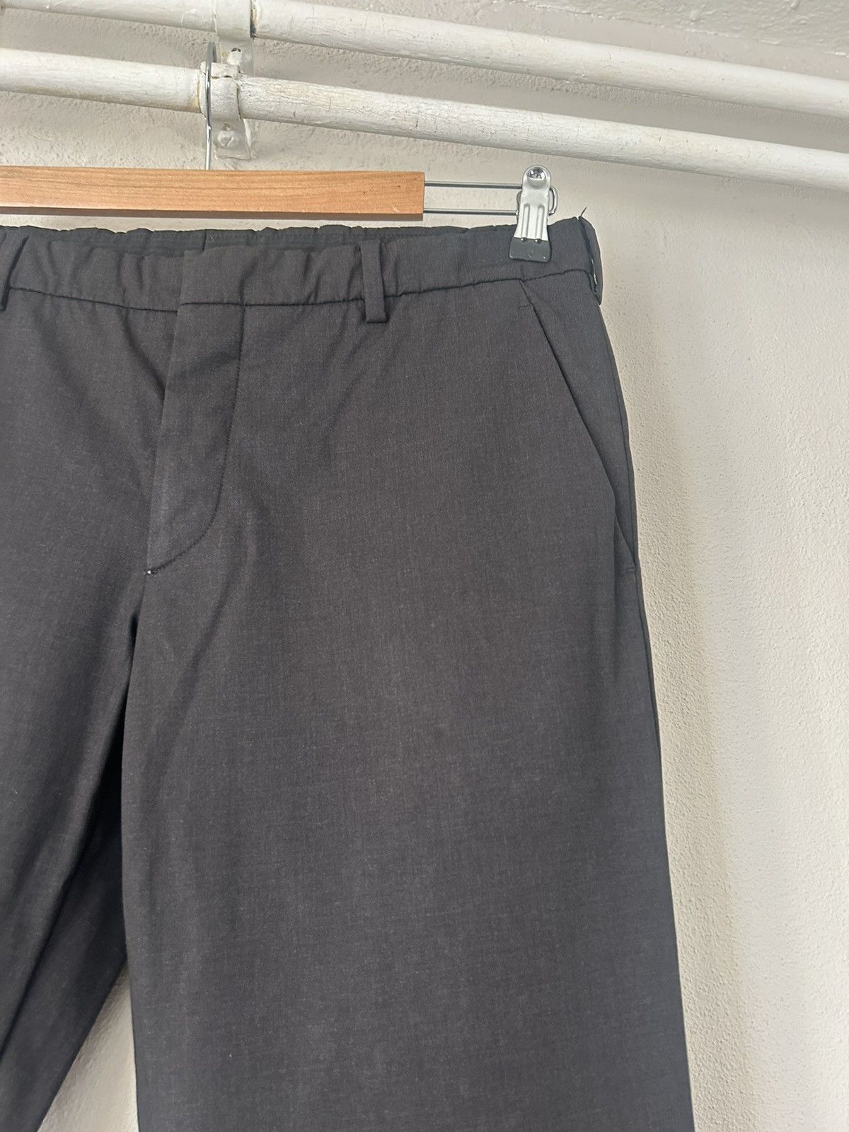 Prada Prada Black Virgin Wool Blend Trousers - Size 48 Size US 32 / EU 48 - 6 Thumbnail