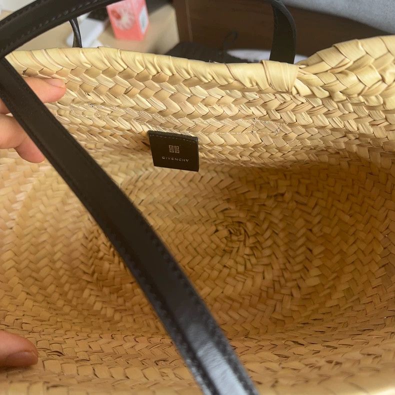 Givenchy Givenchy Wicker Tote Bag with Black Leather Handle Size ONE SIZE - 5 Thumbnail