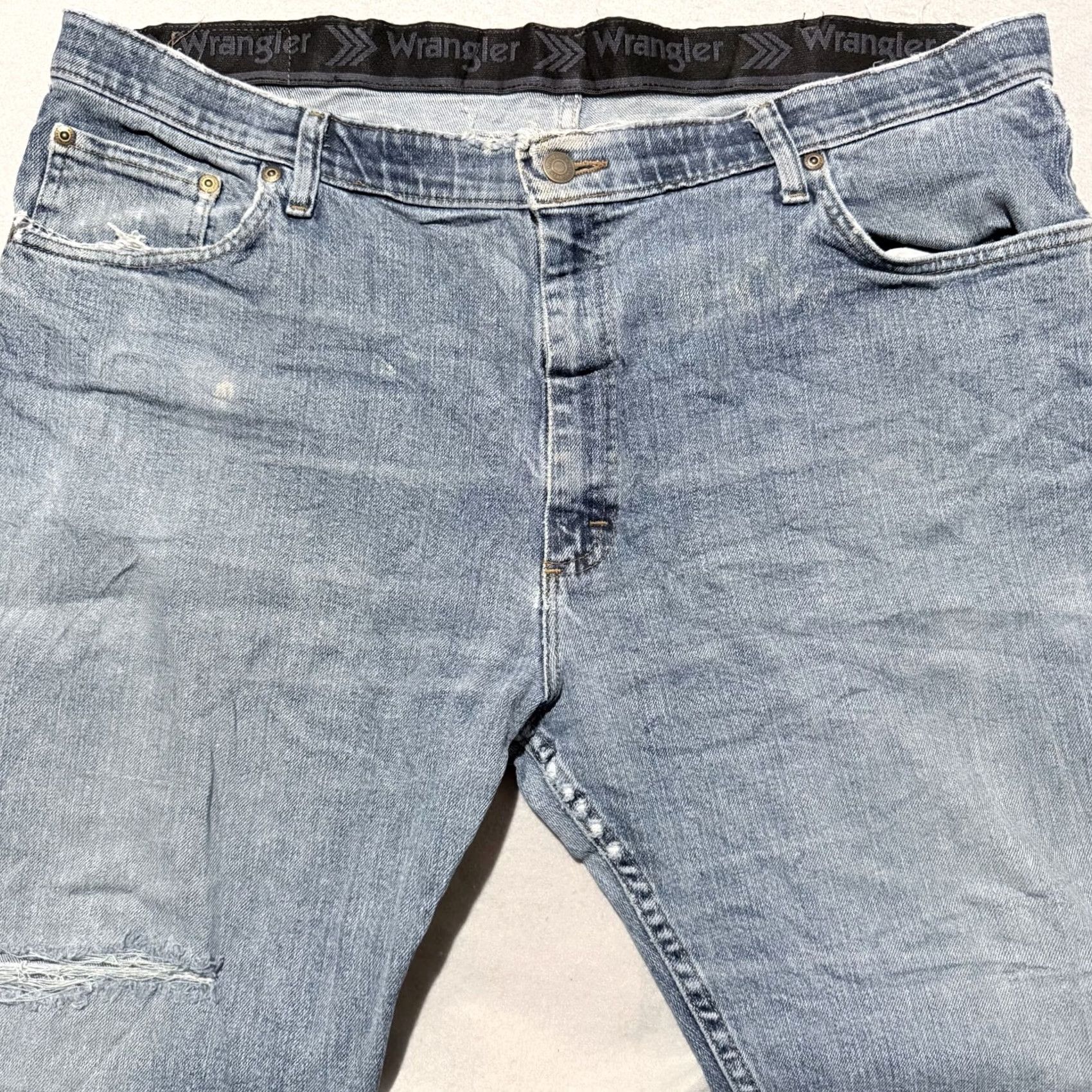 Wrangler Wrangler Jeans Men’s Blue Denim Stretch Pockets Mid Rise Hipster - 40x29 Jeans Size US 40 / EU 56 - 3 Thumbnail