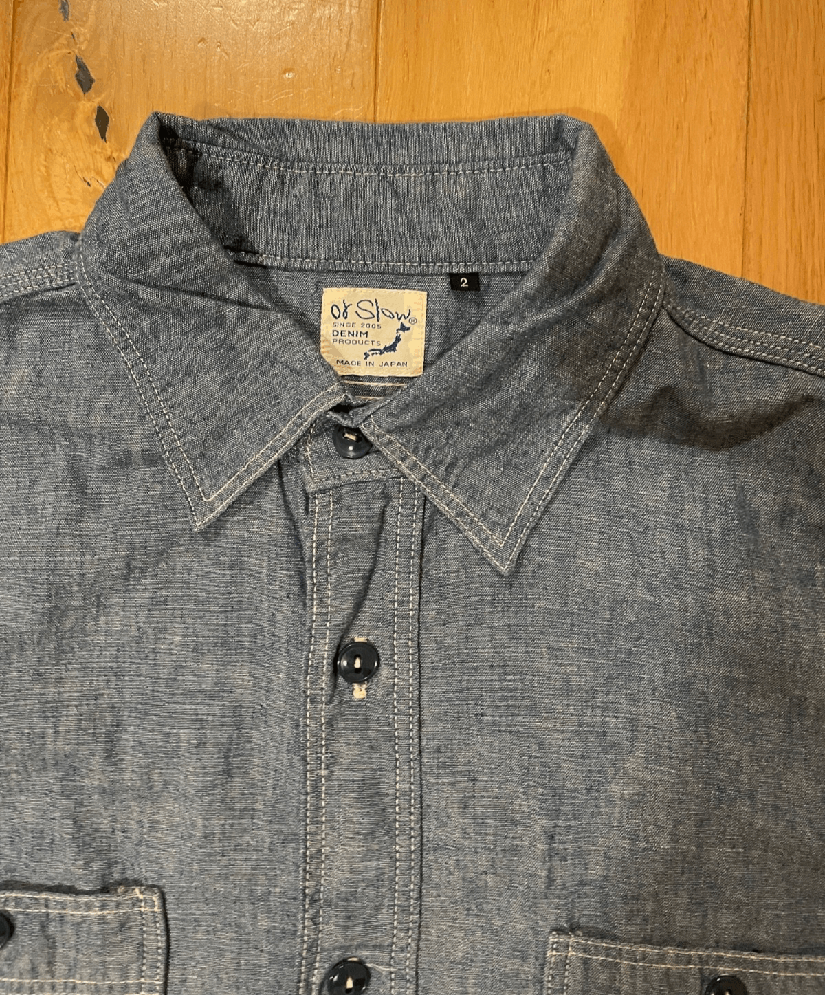 Orslow orSlow Chambray Work Shirt Size 2 Standard Fit Size US S / EU 44-46 / 1 - 3 Thumbnail