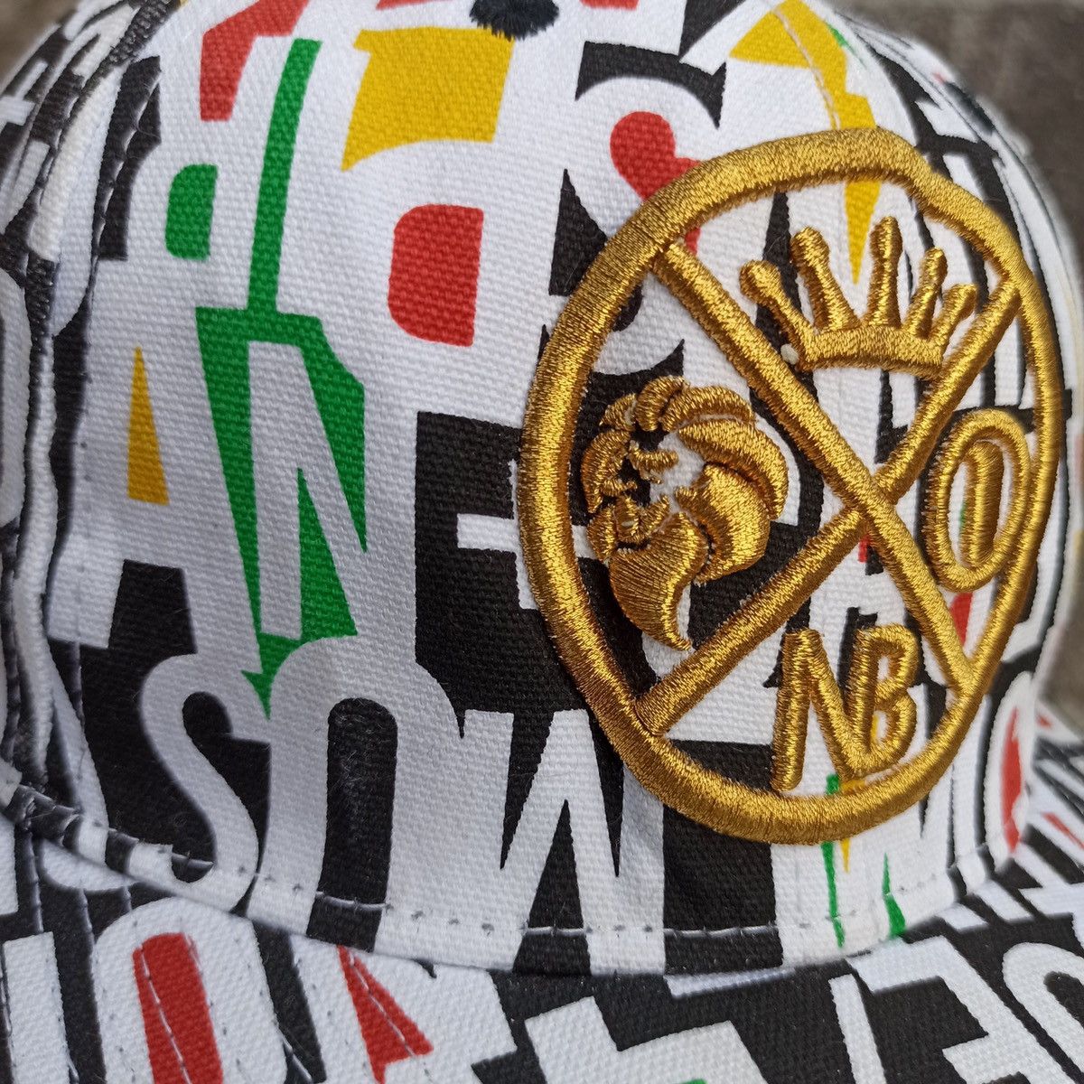 Bob Marley SICK fitted reggae full print with gold lion embroidery cap Size 34 - 9 Thumbnail