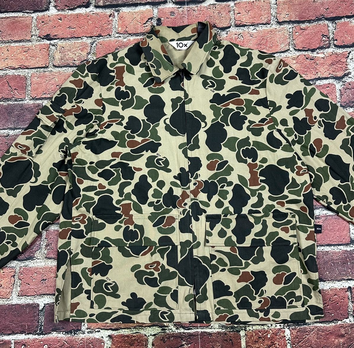 Other Vintage 10x Duck Camo Bomber Jacket Zip Canvas Hunting 90s Size US L / EU 52-54 / 3 - 2 Thumbnail