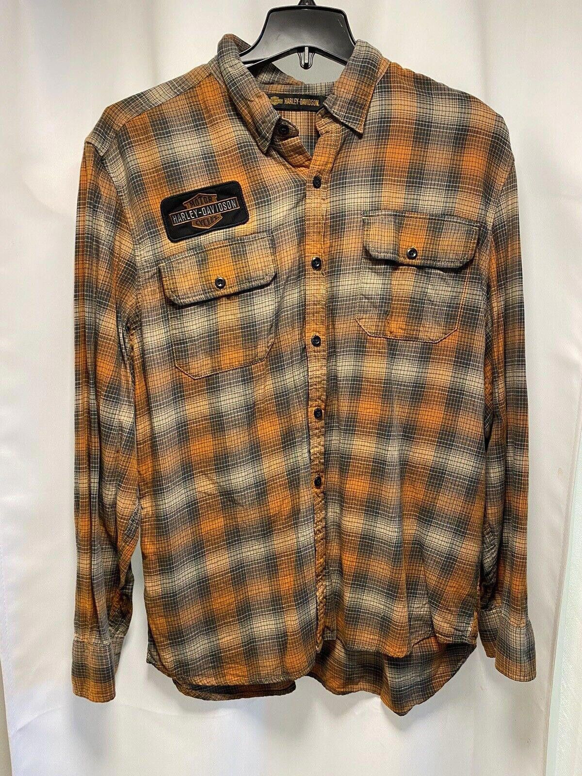 Harley Davidson Harley-Davidson Eagle Button Down Plaid Shirt Jacket XL Size US XL / EU 56 / 4 - 1 Thumbnail