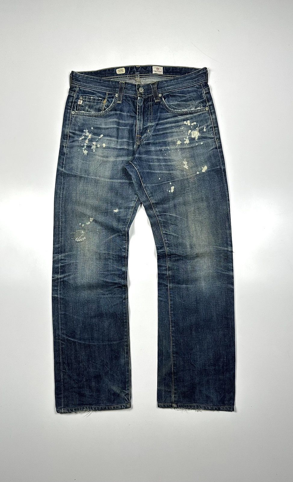 image of Ag Adriano Goldschmied x Distressed Denim Adriano Goldschmied Safari Limited Tambourined Denim Jean