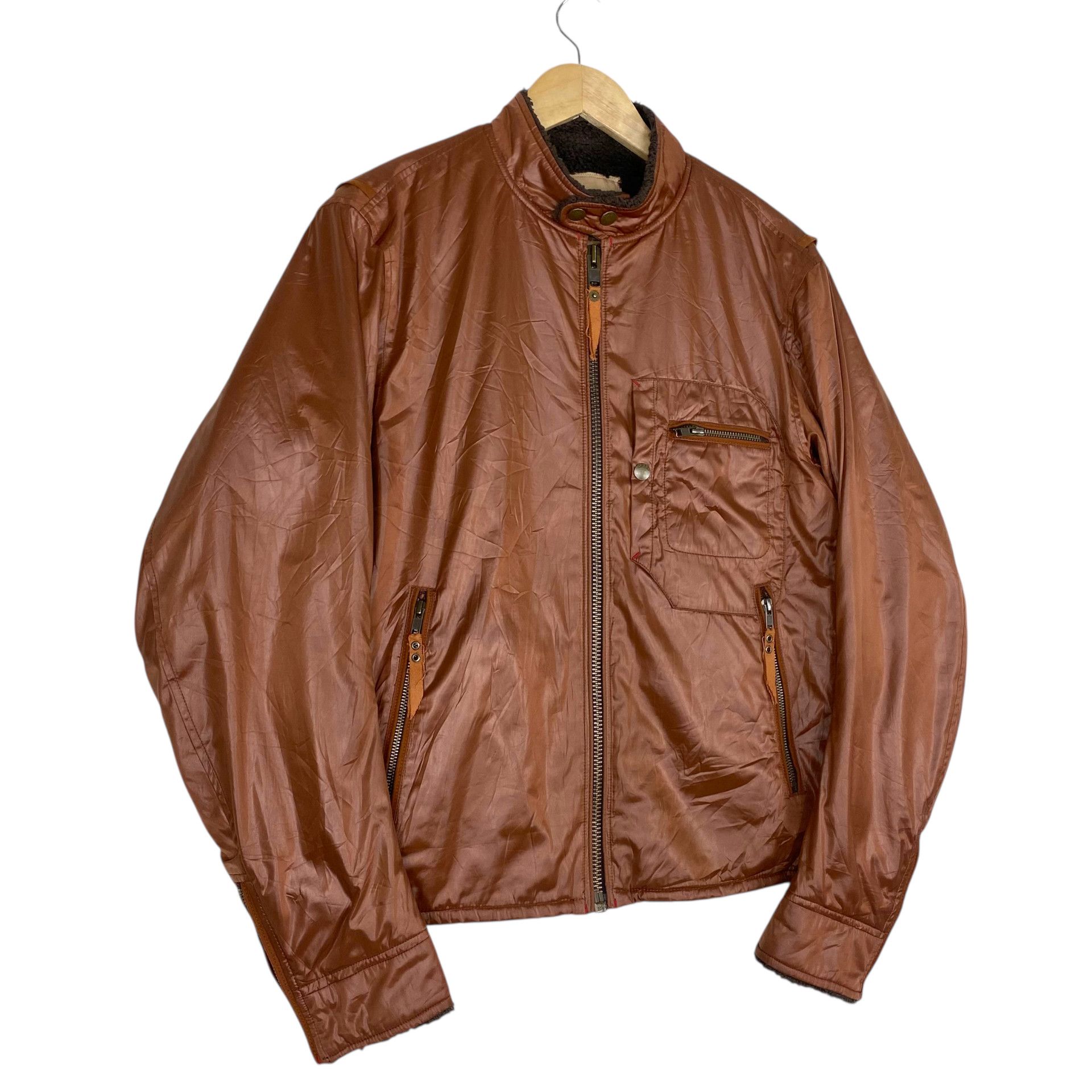Hysteric Glamour 💥BALL BIKER WARM BROWN JACKET Size US L / EU 52-54 / 3 - 3 Thumbnail