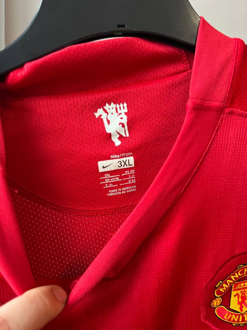 Nike 2007/09 MANCHESTER UNITED HOME SOCCER JERSEY FOOTBALL SHIRT Size US XXL / EU 58 / 5 - 9 Thumbnail