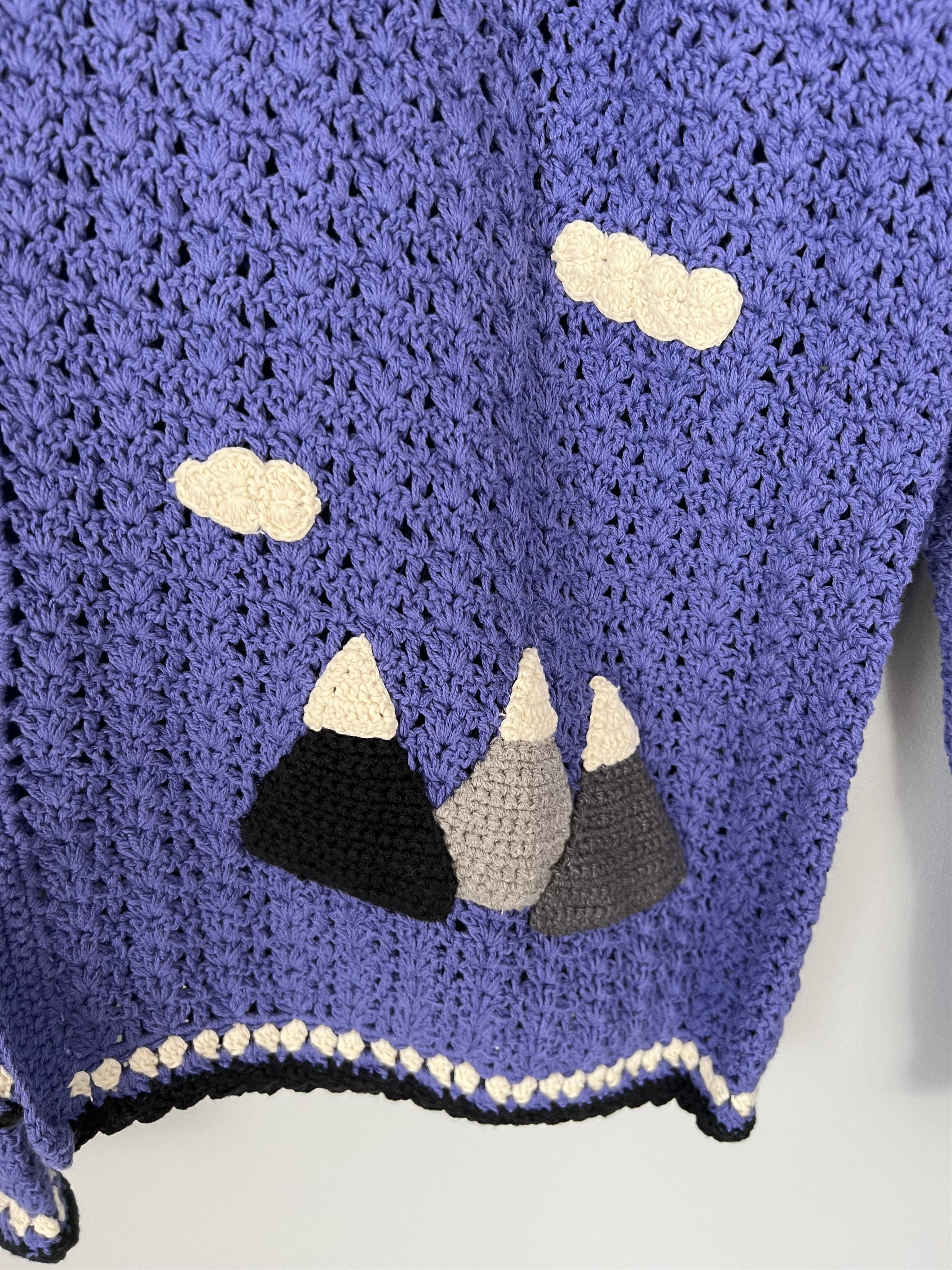 KidSuper Kidsuper Studios Long Sleeve Crochet Sweater in Purple Size US M / EU 48-50 / 2 - 4 Thumbnail