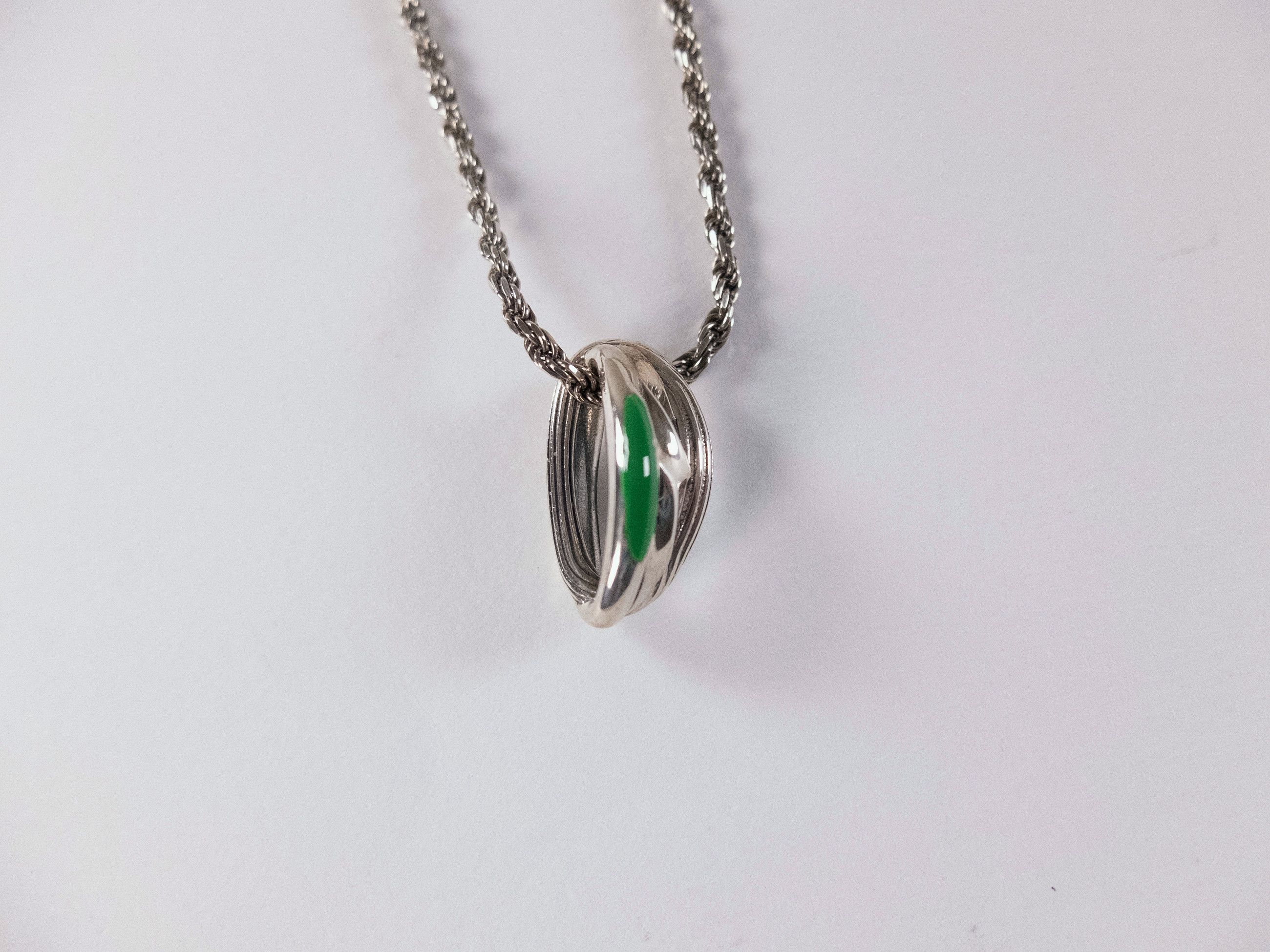 Bottega Veneta BOTTEGA VENETA Trio silver & green pendant necklace q Size ONE SIZE - 5 Thumbnail