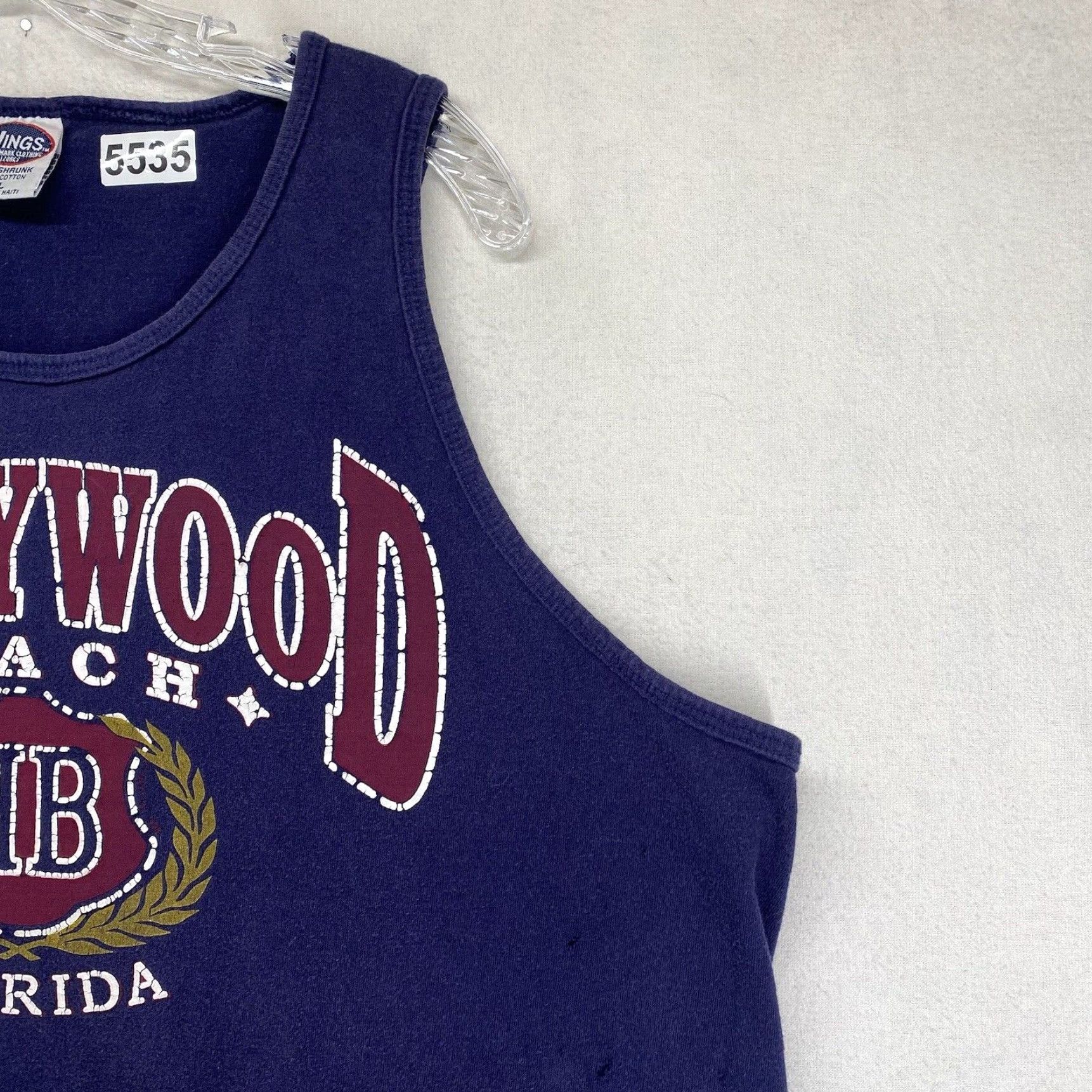 Vintage VINTAGE Wings Florida Beach T-Shirt Men Large Blue Summer Sleeveless Graphic Print Size US L / EU 52-54 / 3 - 7 Thumbnail