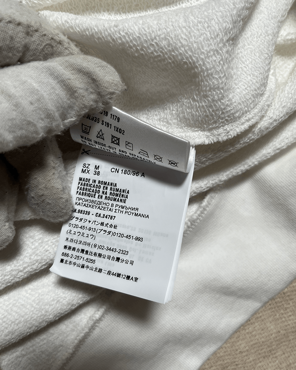 Prada Prada Raf Miuccia white hoodie M Size US M / EU 48-50 / 2 - 8 Thumbnail