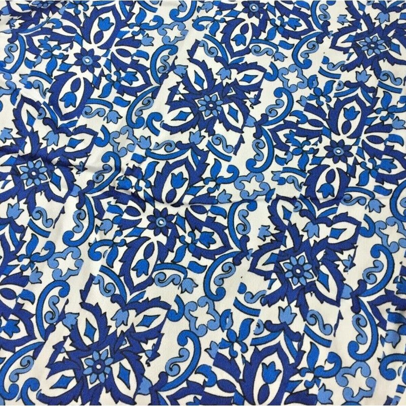 MILLY Milly Blue/White Floral Pants | Size 4 Size 27" / US 4 / IT 40 - 4 Thumbnail