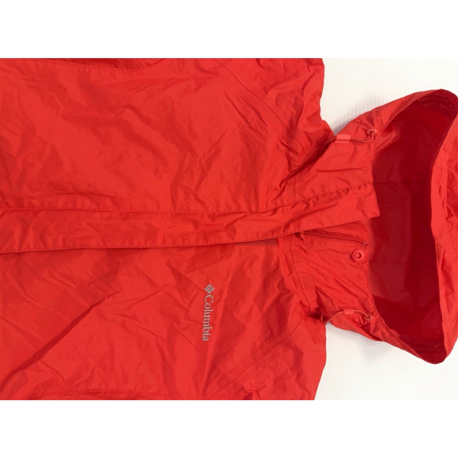 Pinko Columbia Windbreaker Jacket Womens Small Red Hooded Full Zip Lightweight Packable Size S / US 4 / IT 40 - 3 Thumbnail