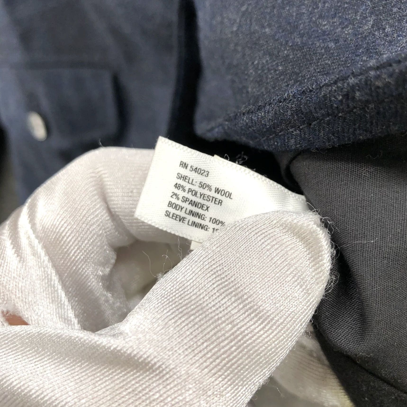 Gap VINTAGE Gap Wool Blend Blazer Womens 2 Navy Blue Plaid Dark Academia Preppy Size XS / US 0-2 / IT 36-38 - 6 Thumbnail