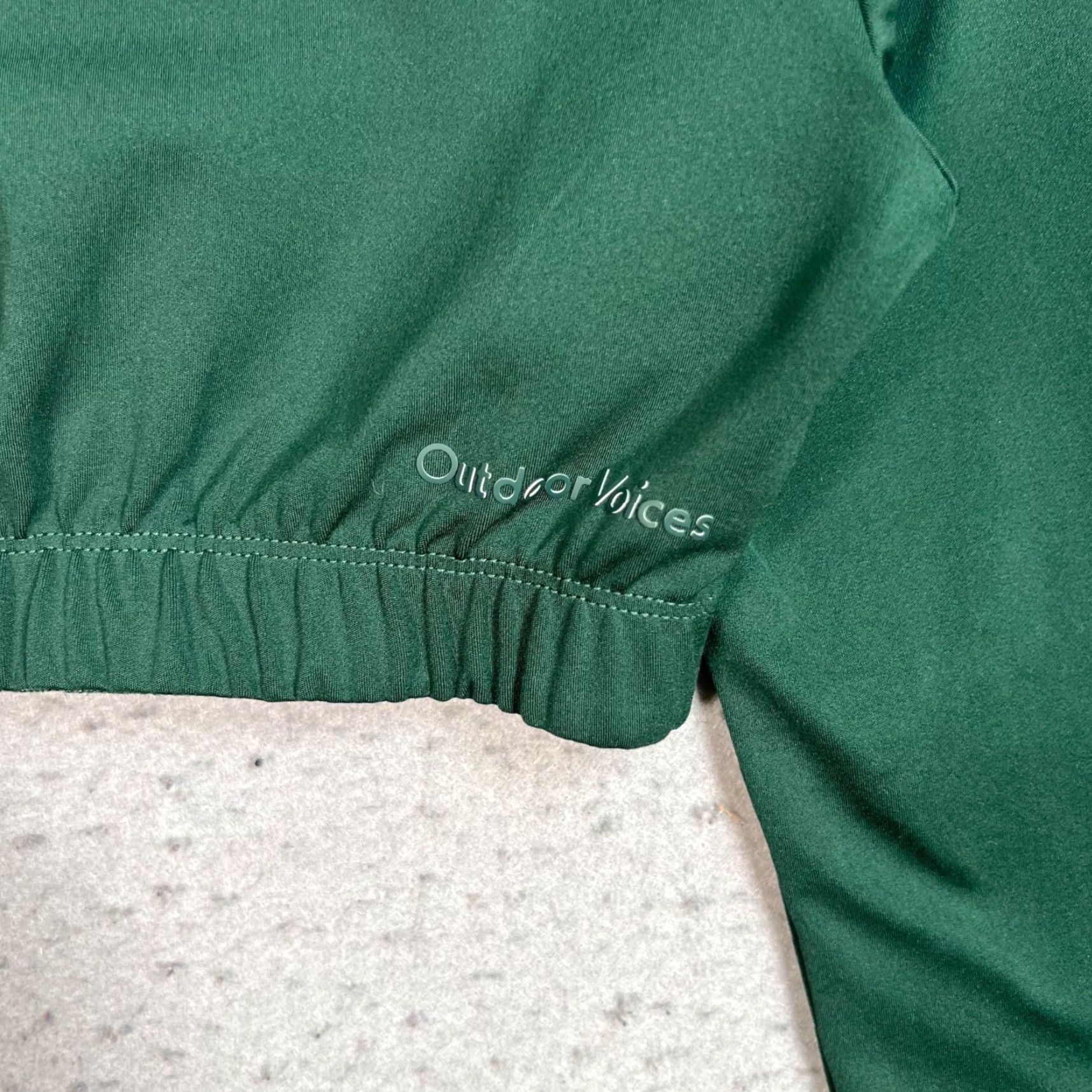 Outdoor Voices Outdoor Voices Womens XS Green Long Sleeve Cropped Top Activewear Shirt Ladies Cropped Green Outdoor Voices XS Long Sleeve Activewear Shirt - Womens Size XS / US 0-2 / IT 36-38 - 6 Thumbnail