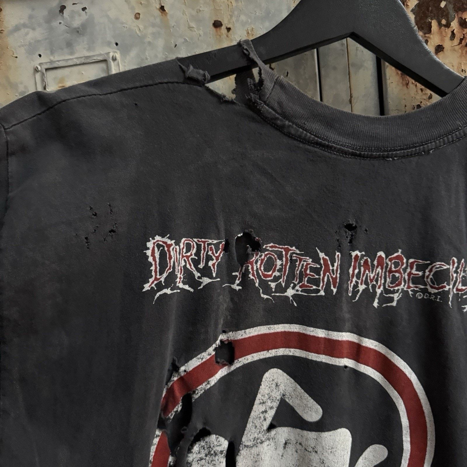Vintage Vintage 80s Dirty Rotten Imbeciles DRI Black Thrash T Shirt Size US M / EU 48-50 / 2 - 9 Thumbnail