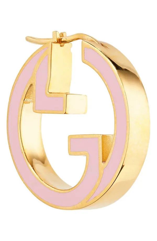 Gucci oc11z0126 Size: OS / Blondie Hoop Earrings In Pink Size ONE SIZE - 5 Thumbnail