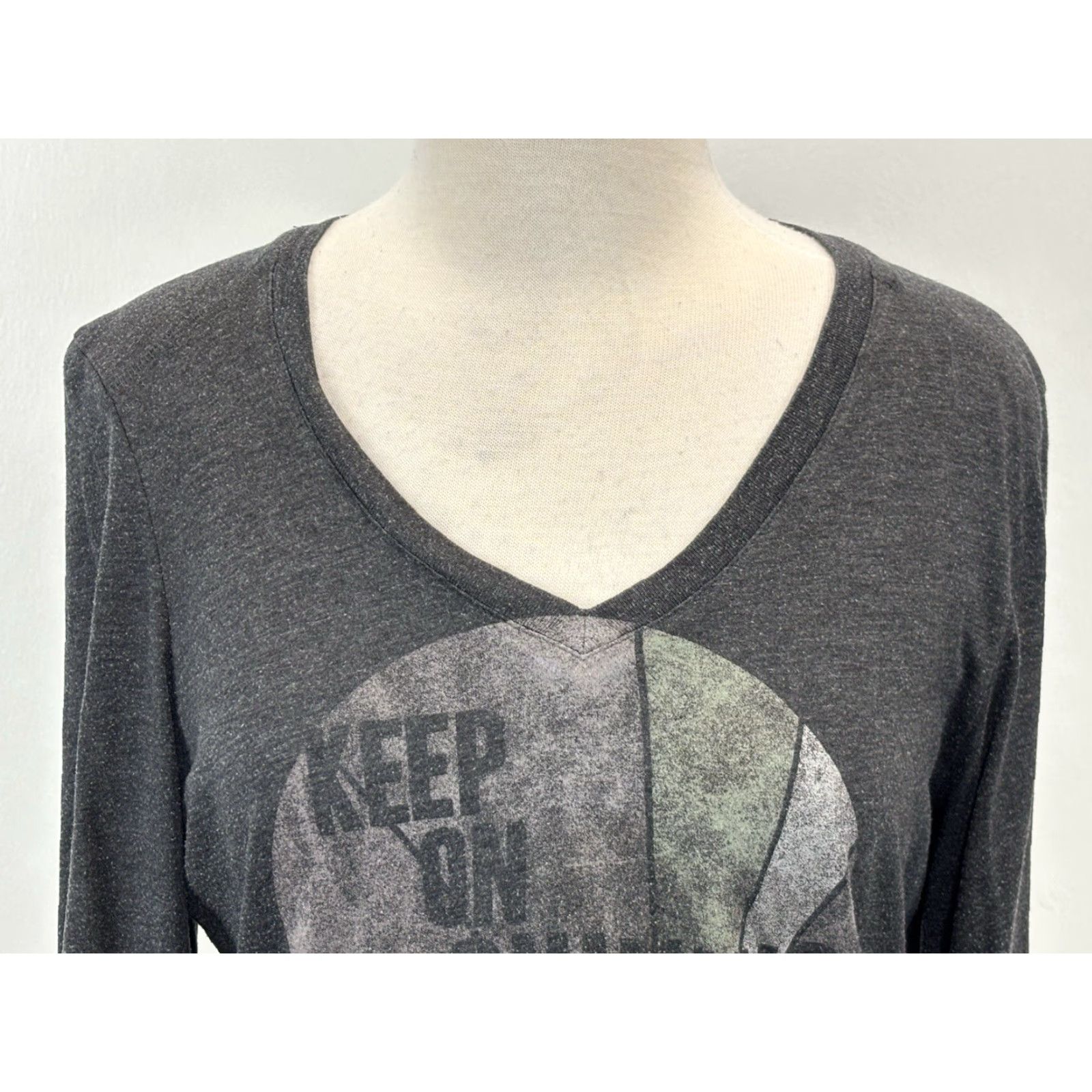 Life is Good LIFE IS GOOD Women Long Sleeve Tee Size L Grey Classic Fit Casual Logo Graphic Print USA School Modern Size L / US 10 / IT 46 - 5 Thumbnail