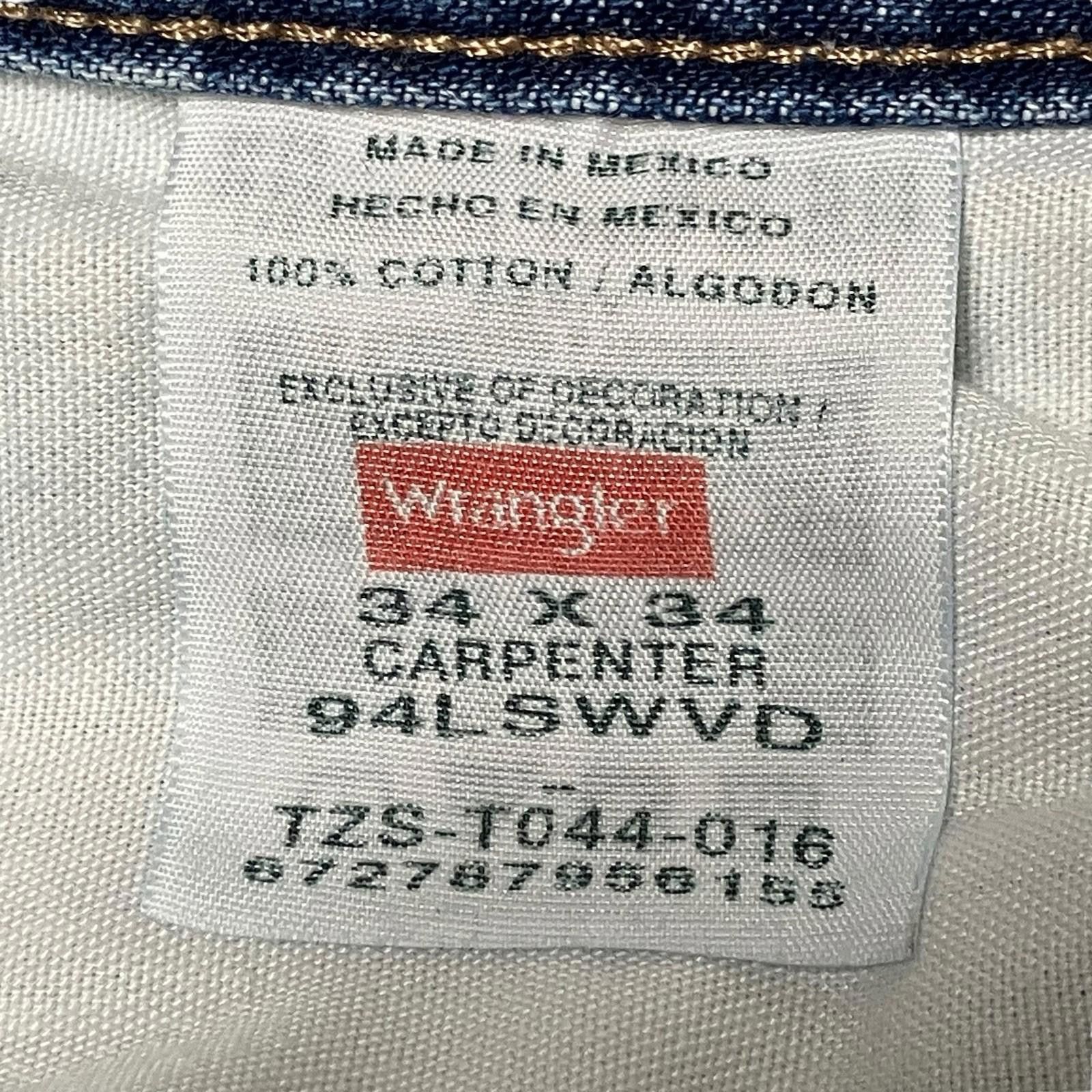 Wrangler Wrangler Jeans Mens 34x34 Denim Carpenter Utility 94LSWVD Size US 34 / EU 50 - 4 Thumbnail