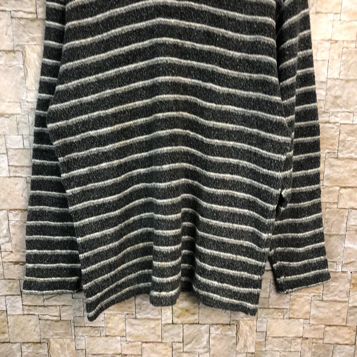 Homespun Knitwear × Japanese Brand × OVER THE STRiPES Picaro Dark Blue Stripe vintage Knitwear #A917 Size L / US 10 / IT 46 - 5 Thumbnail
