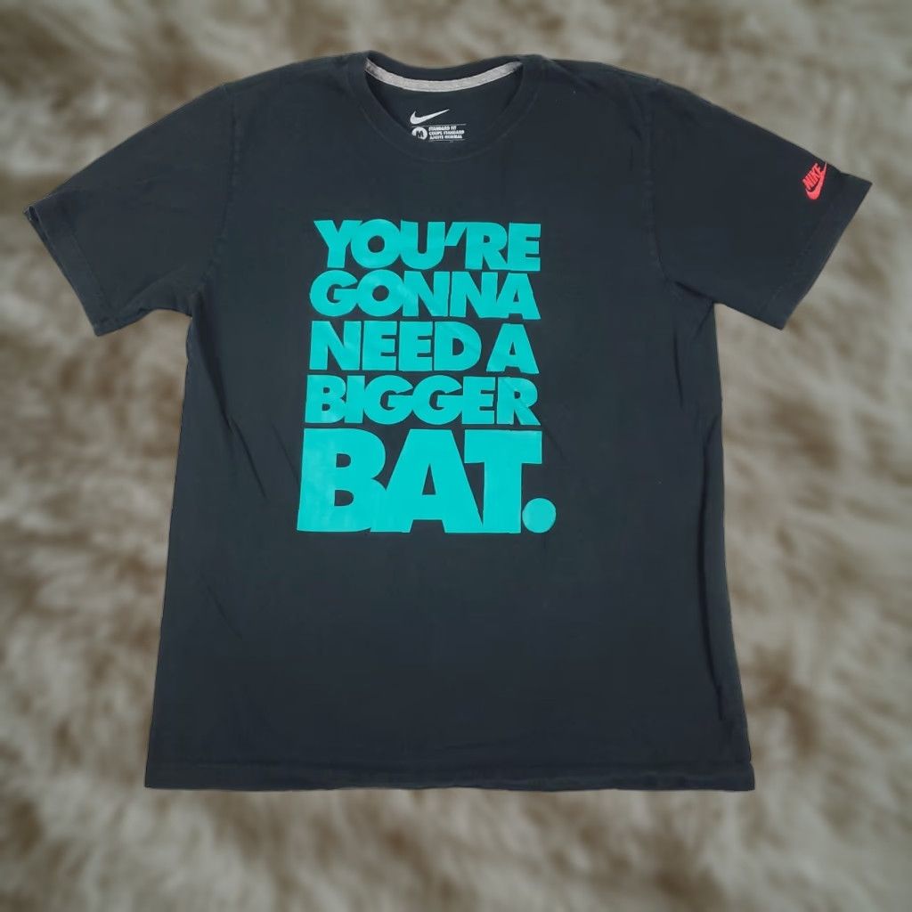 Nike Nike "You're Gonna Need A Bigger Bat" Black Short Sleeve T-Shirt Adult Medium Sports Mens Size US M / EU 48-50 / 2 - 1 Thumbnail