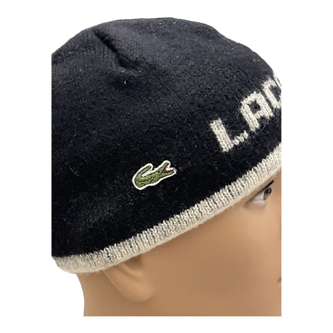 Lacoste Vintage Lacoste Spell Out Beanie Hats Size ONE SIZE - 4 Thumbnail