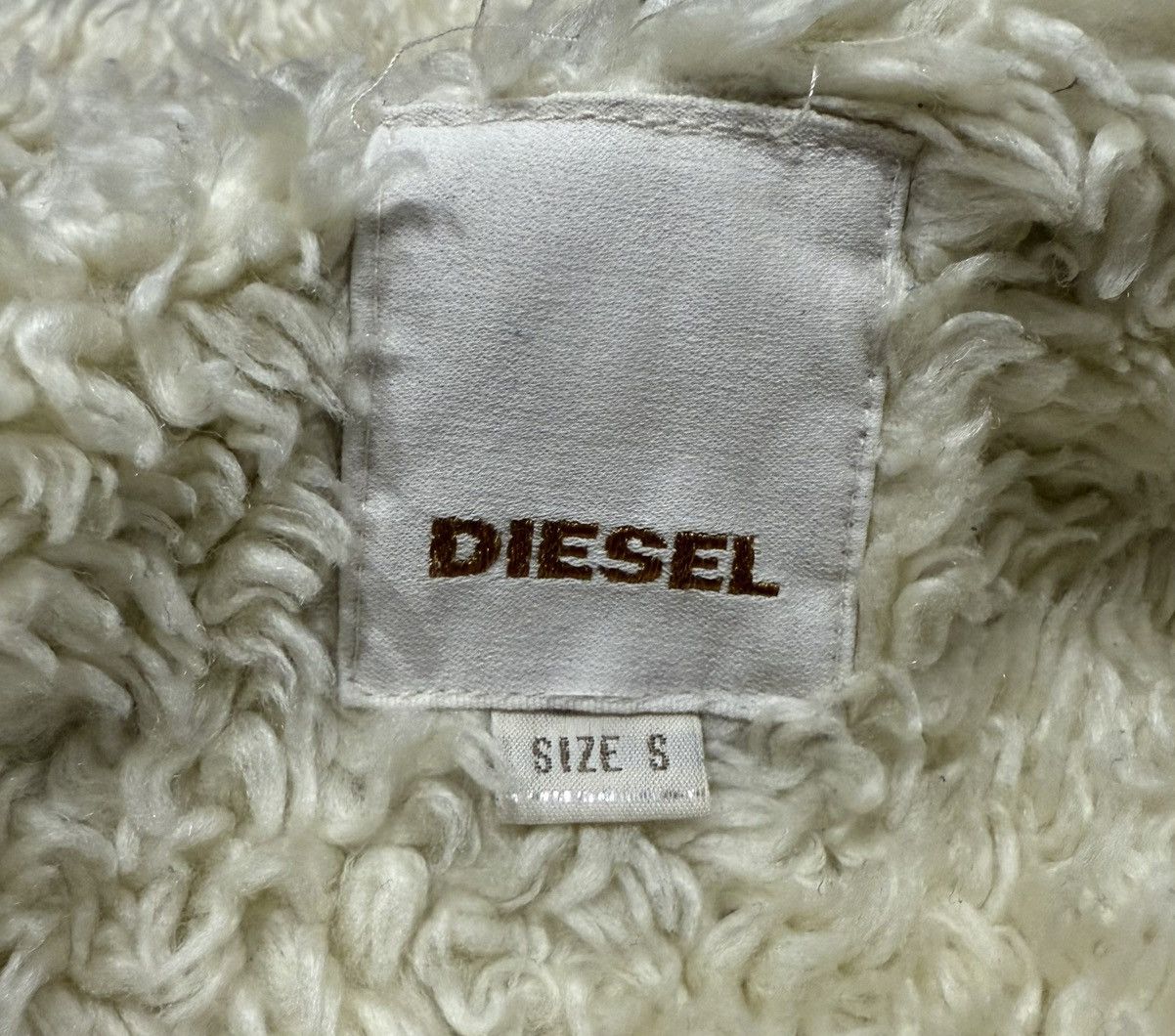 Diesel Vintage Diesel Khaki Denim Jacket Avantgarde Sherpa Size US S / EU 44-46 / 1 - 8 Thumbnail