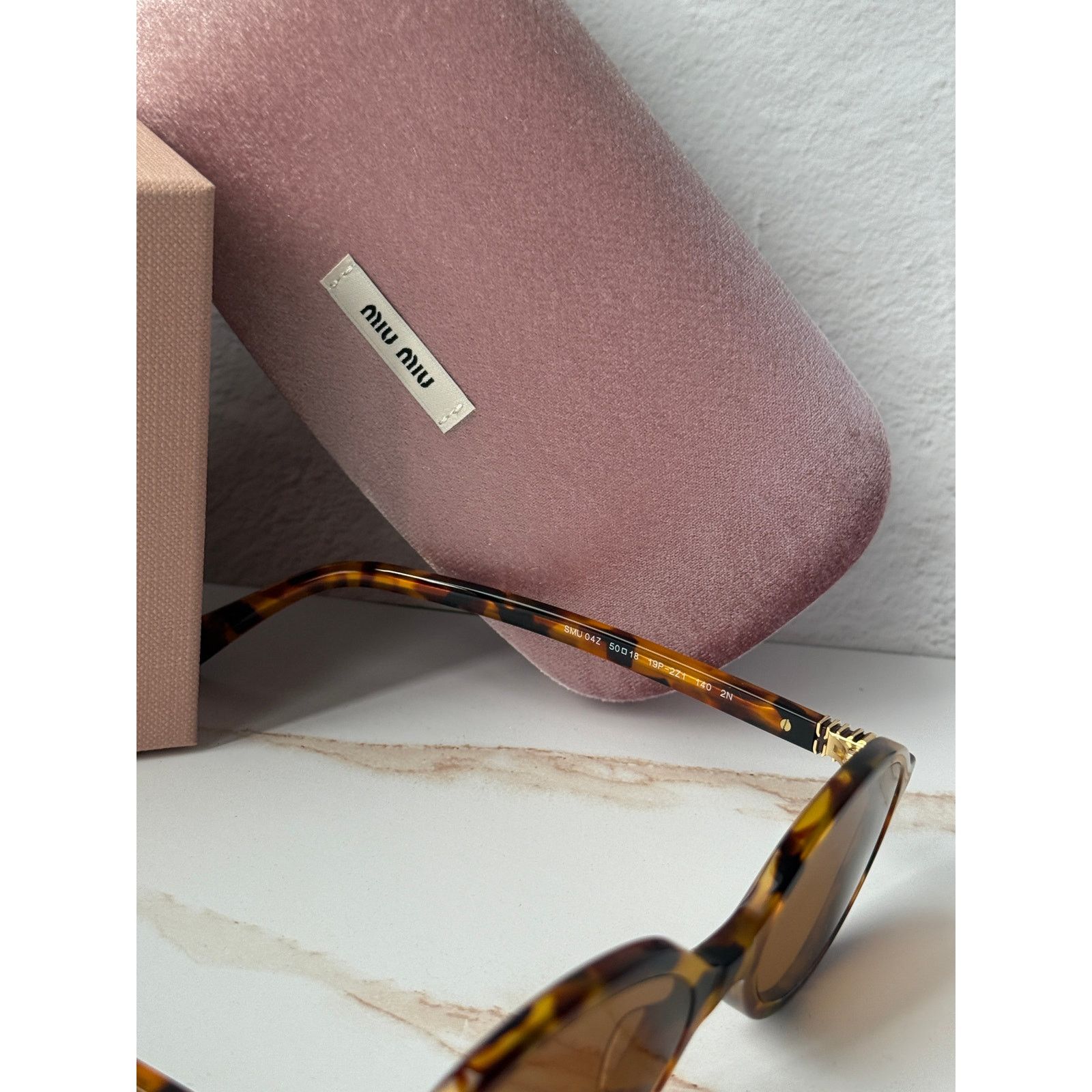 Miu Miu NEW Miu Miu MU04ZS Tortoise Havana Brown Sunglasses $518 Size ONE SIZE - 7 Thumbnail