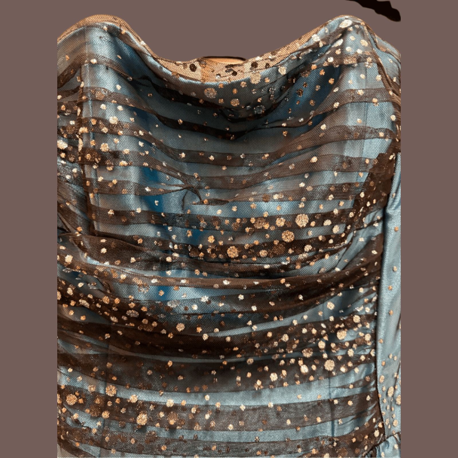 Jessica McClintock VTG Prom Dress | Gunne Sax Glitter Teal | Y2K Glamcore Size XS / US 0-2 / IT 36-38 - 4 Thumbnail