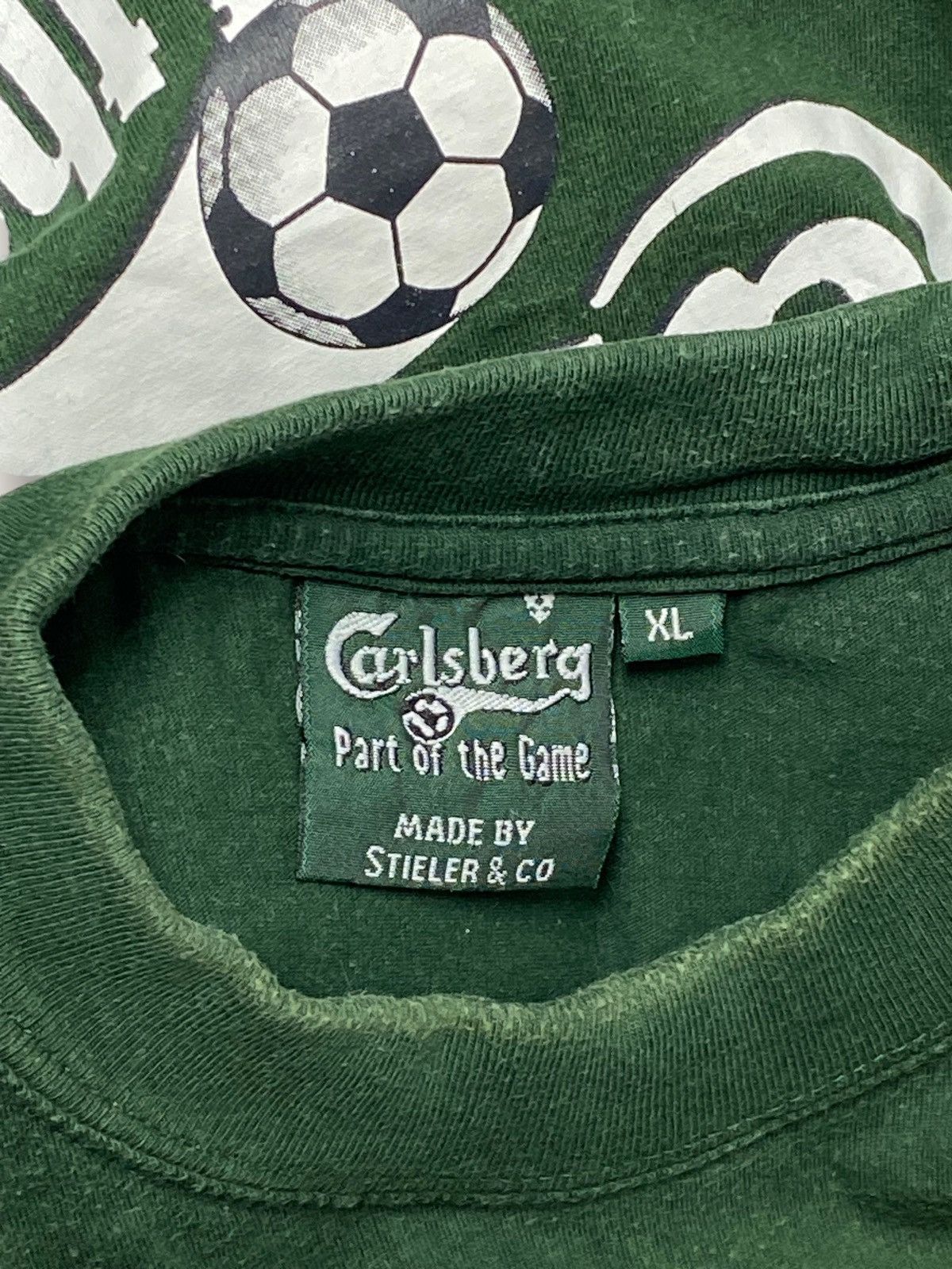 Vintage Vintage CARLSBERG Soccer Football Part Of The Game Tee Shirt Size US XL / EU 56 / 4 - 4 Thumbnail