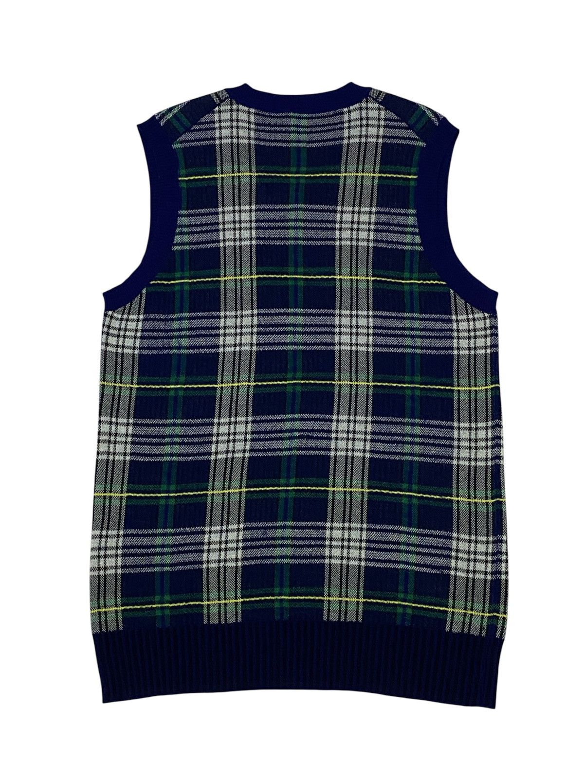 Comme des Garcons Homme Comme Des Garcons Homme AD2012 Knit Plaid Vest Size US M / EU 48-50 / 2 - 2 Thumbnail