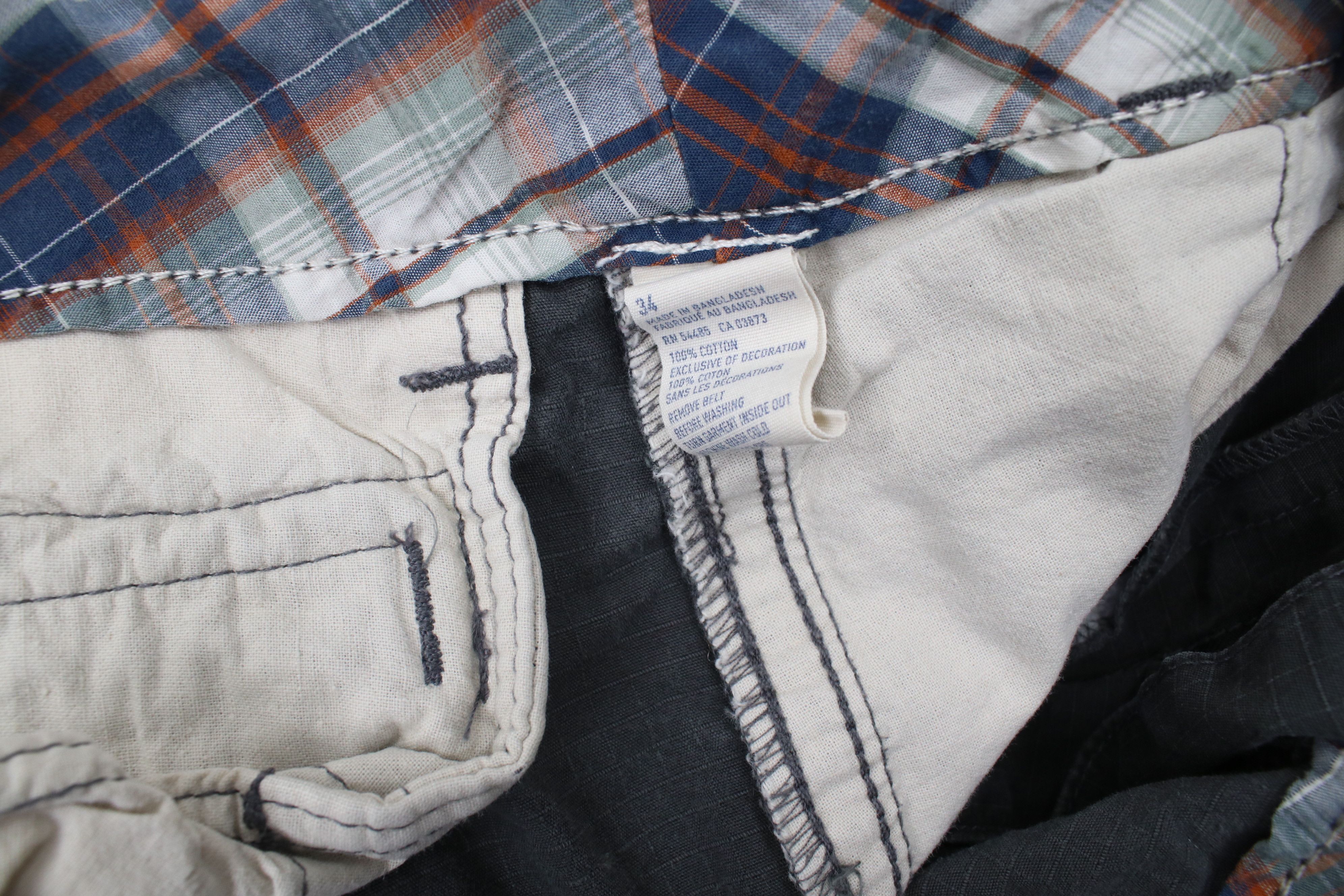 American Eagle Outfitters × Vintage Vintage Y2K American Eagle Outfitters Ripstop Cargo Shorts Size US 34 / EU 50 - 9 Thumbnail