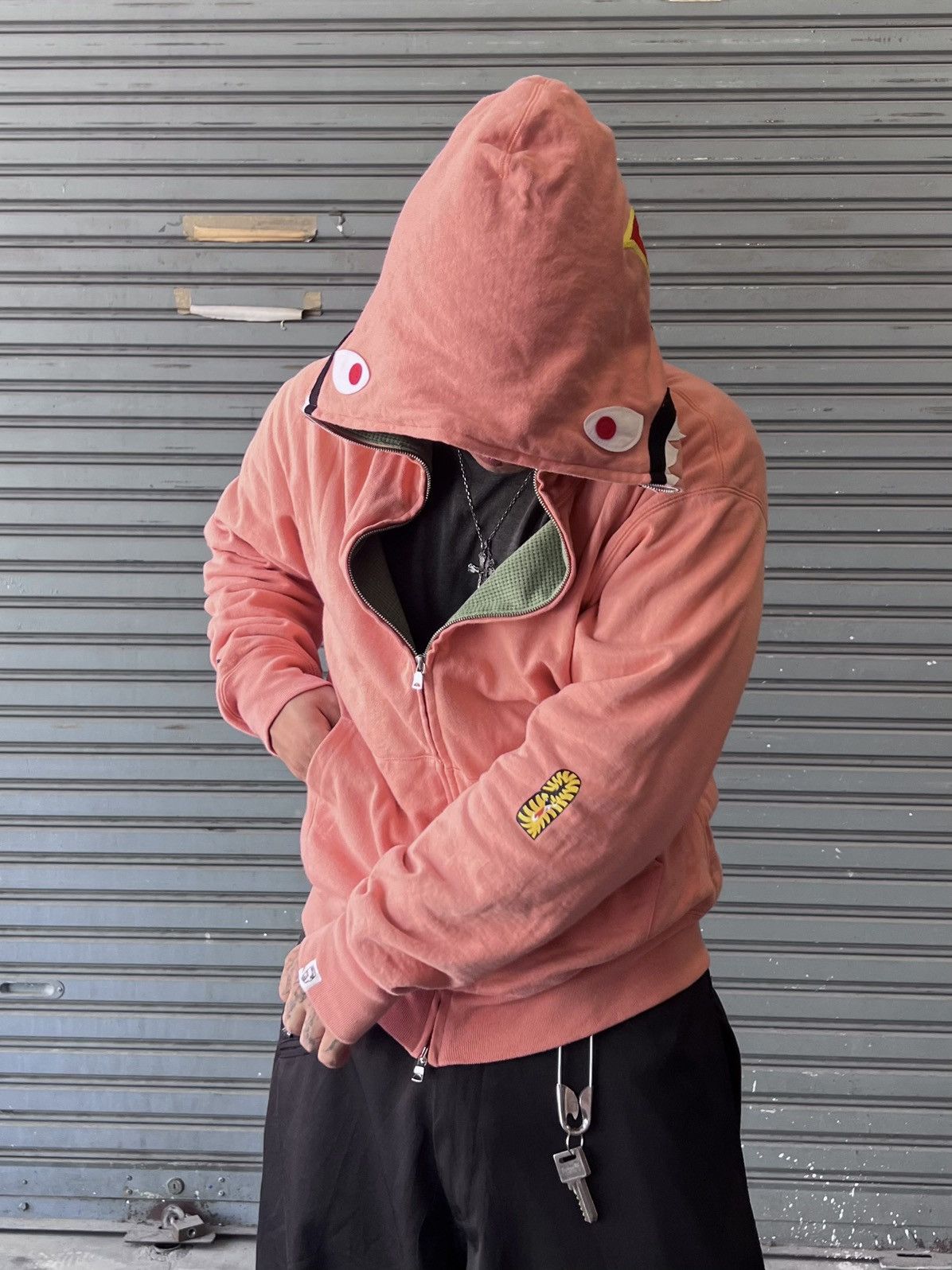 Bape BAPE OG 2ND 2006 NFS "Salmon" PONR Shark Hoodie Size US S / EU 44-46 / 1 - 10 Thumbnail