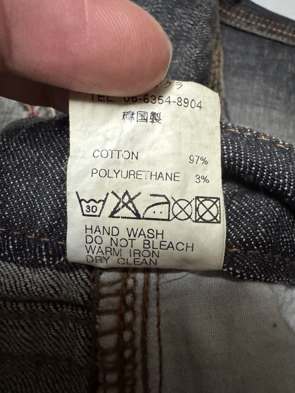Tornado Mart BELL BOTTOM VINTAGE JAPANESE MUDWASHED FLARE DARK DENIM Size US 29 - 10 Thumbnail