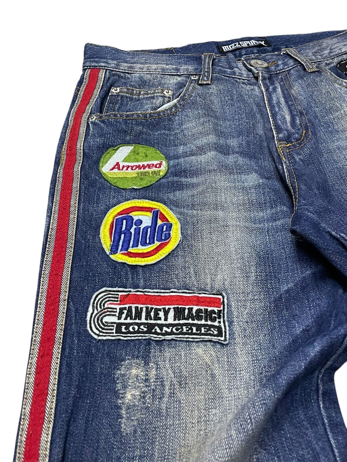 Hysteric Glamour × Shellac Buzz Spunky Japan Archive Surfer Patched Loose Jeans Size US 30 / EU 46 - 13 Thumbnail