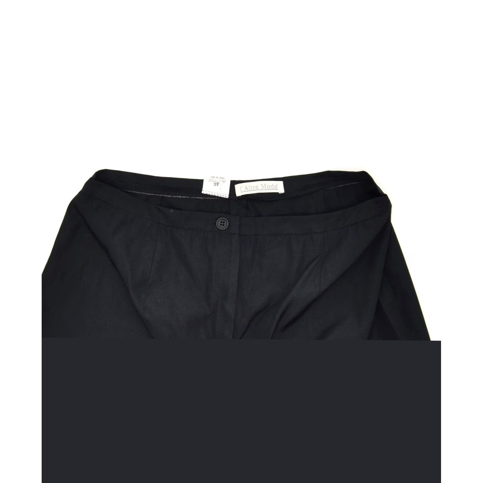 Vintage VINTAGE L'ALTRA MODA Womens Pegged Suit Trousers Black Acrylic W30 L28 IT 46 Large Size 36" / US 14 / IT 50 - 3 Thumbnail