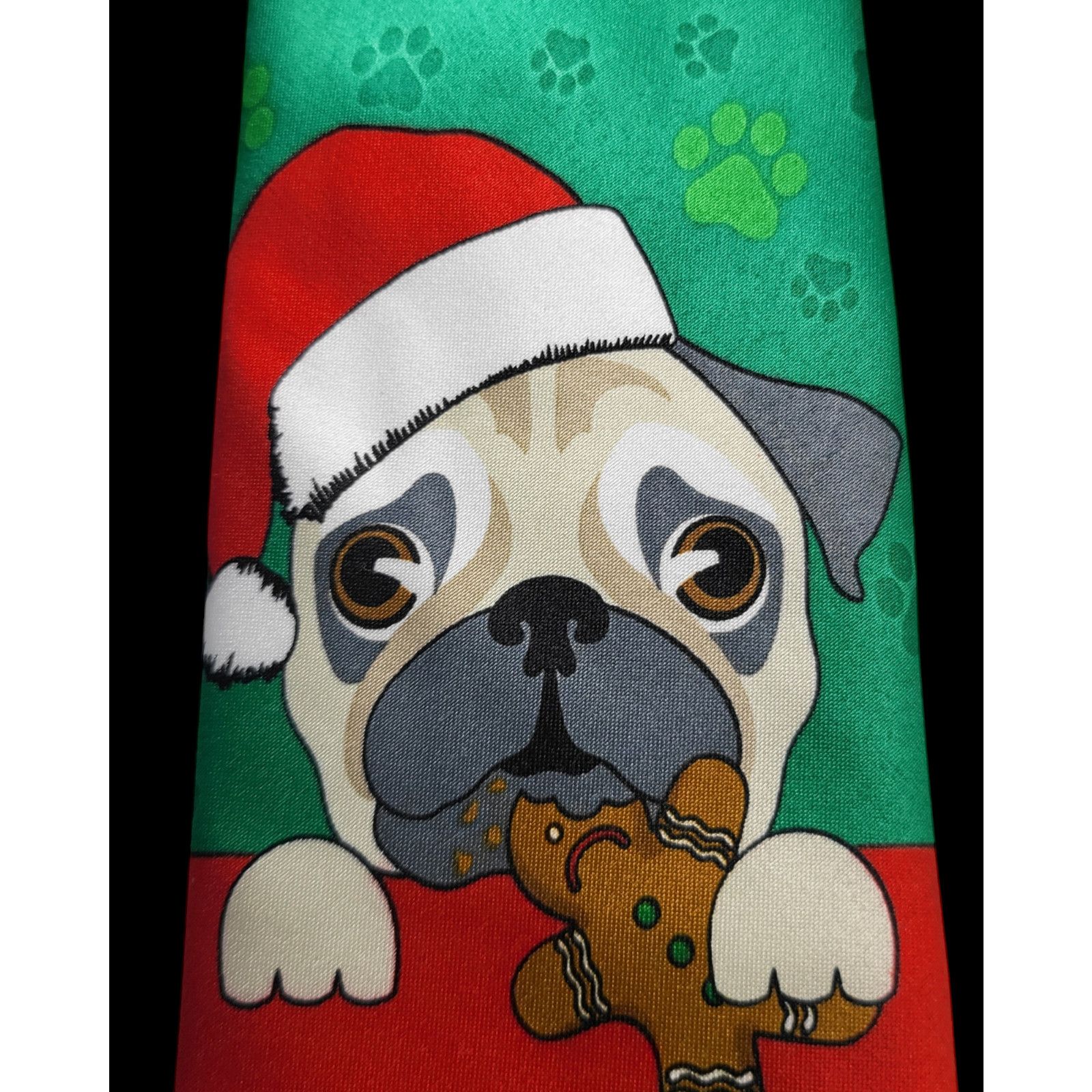 Other NWT Holiday Traditions Santa Paws Pug Christmas Neck Tie Size ONE SIZE - 7 Thumbnail