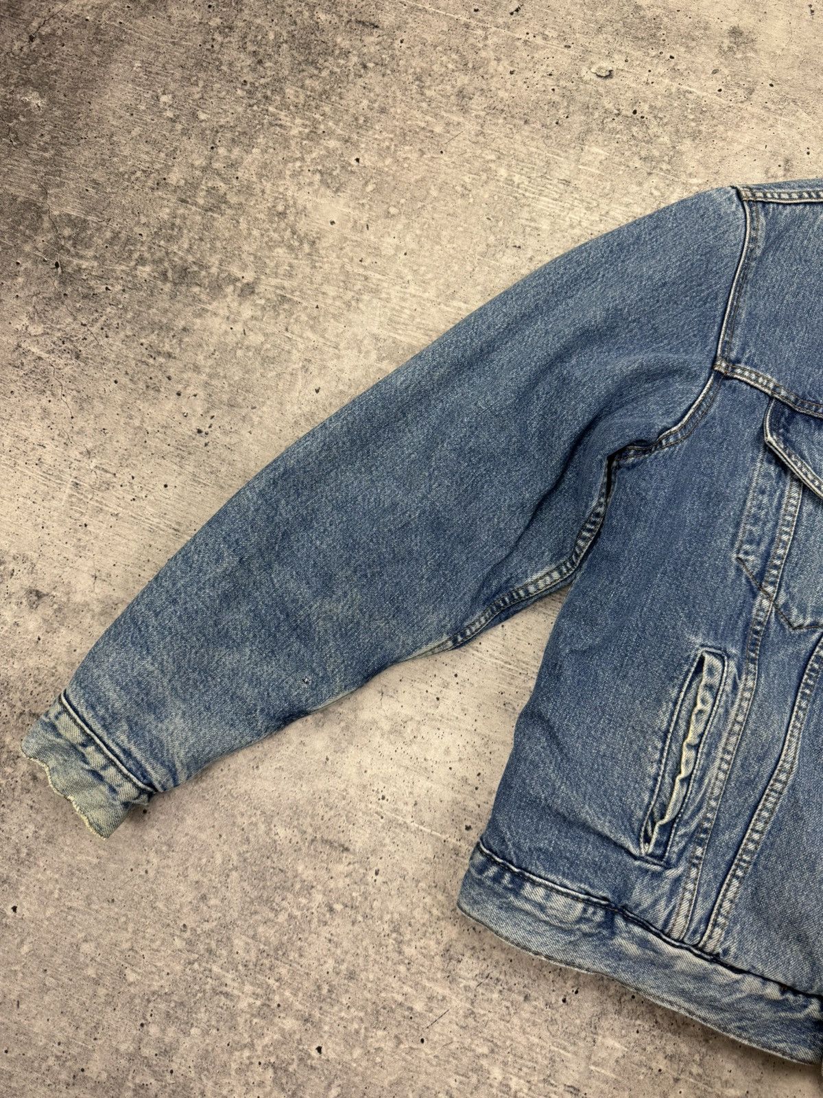 Levi's Levi’s Vintage Stonewashed Blue Denim Trucker Sherpa Bomber Size US XL / EU 56 / 4 - 9 Thumbnail