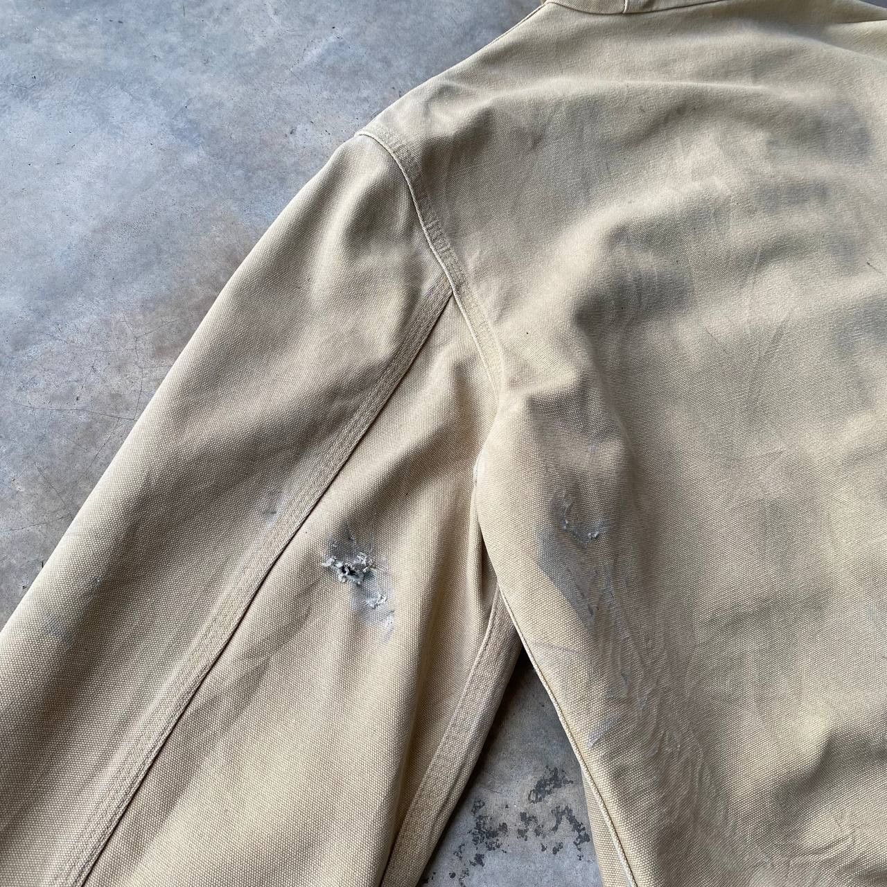 Carhartt × Vintage VINTAGE CARHARTT CANVAS JUMPER TRASHED DISTRESSED HOODIE Size US L / EU 52-54 / 3 - 15 Thumbnail
