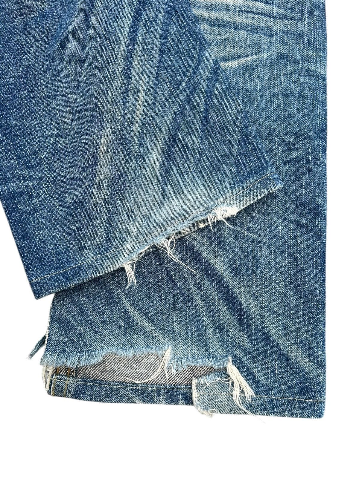 Kapital Yoshitomo Nara Lolita Buckle Back Distressed Denim Jeans Size US 36 / EU 52 - 12 Thumbnail
