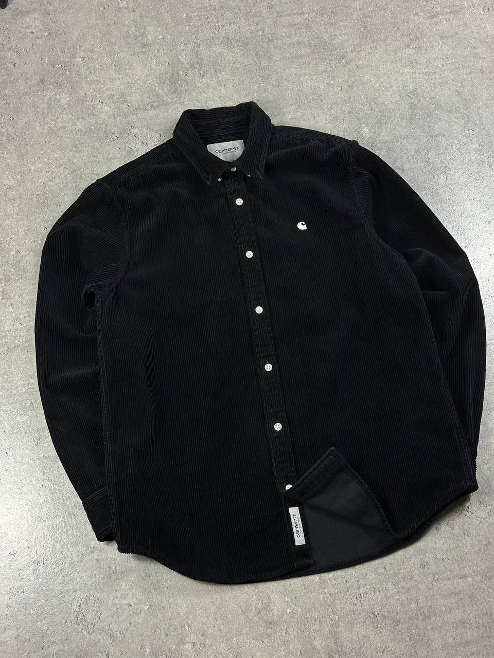 Carhartt WIP Madison Cord Shirt Black Velour Corduroy Jacket