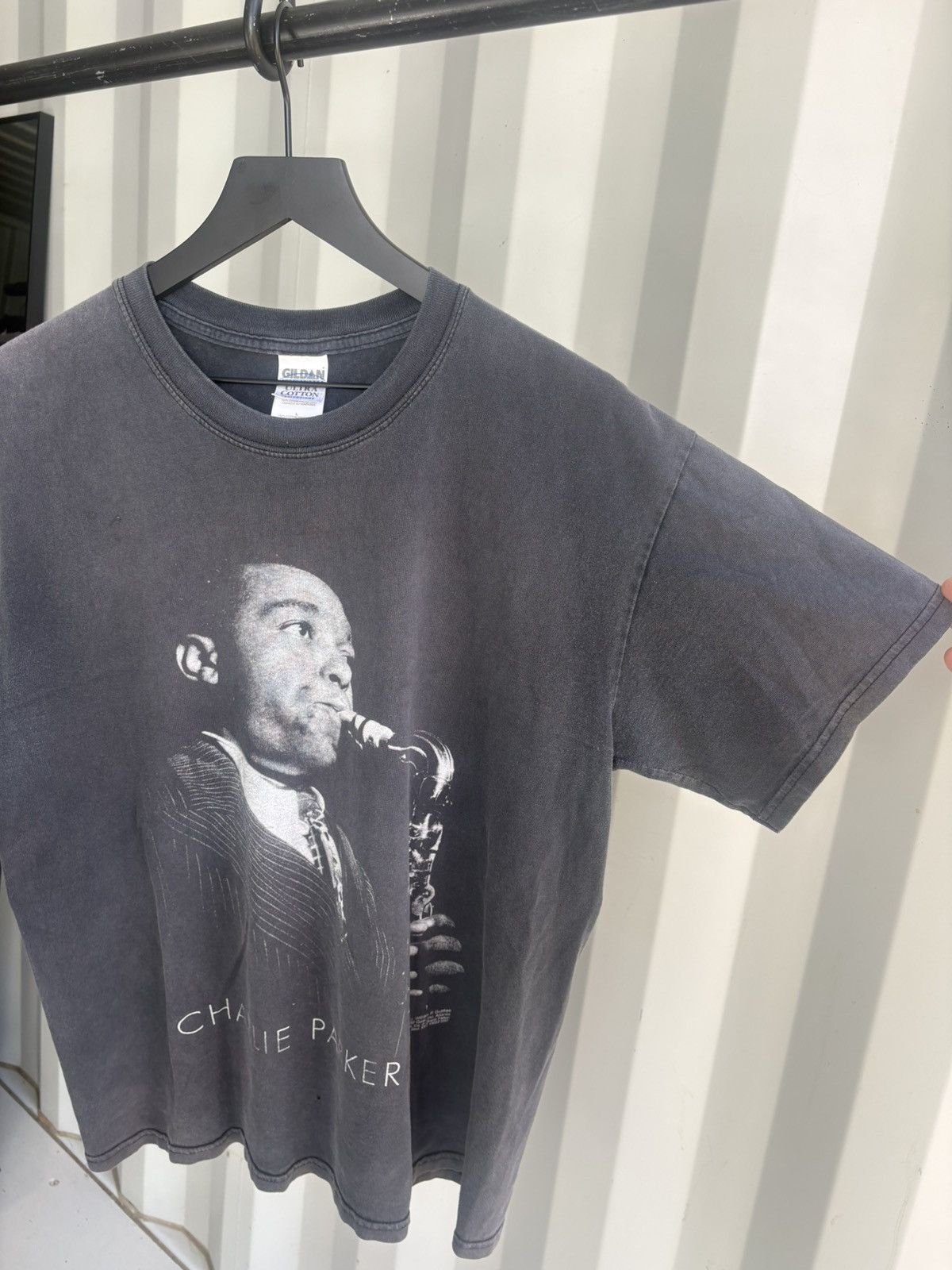 Band Tees Vintage Jazz Charlie Parker Thrashed Distressed Shirt Grunge Size US L / EU 52-54 / 3 - 2 Thumbnail