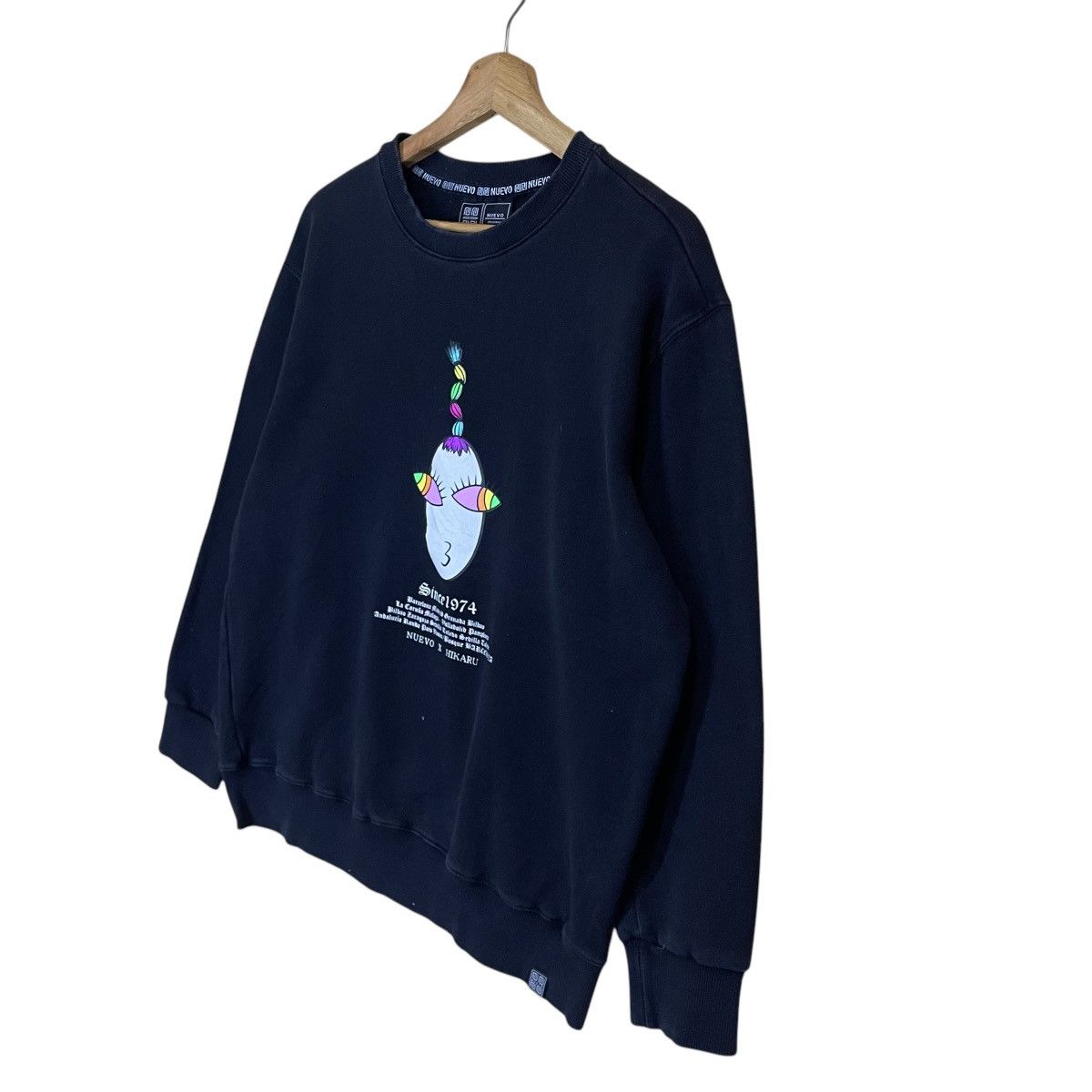 Hypebeast × Japanese Brand Nuevo x Hikaru Big Logo Crewneck Sweatshirt Size US M / EU 48-50 / 2 - 3 Thumbnail