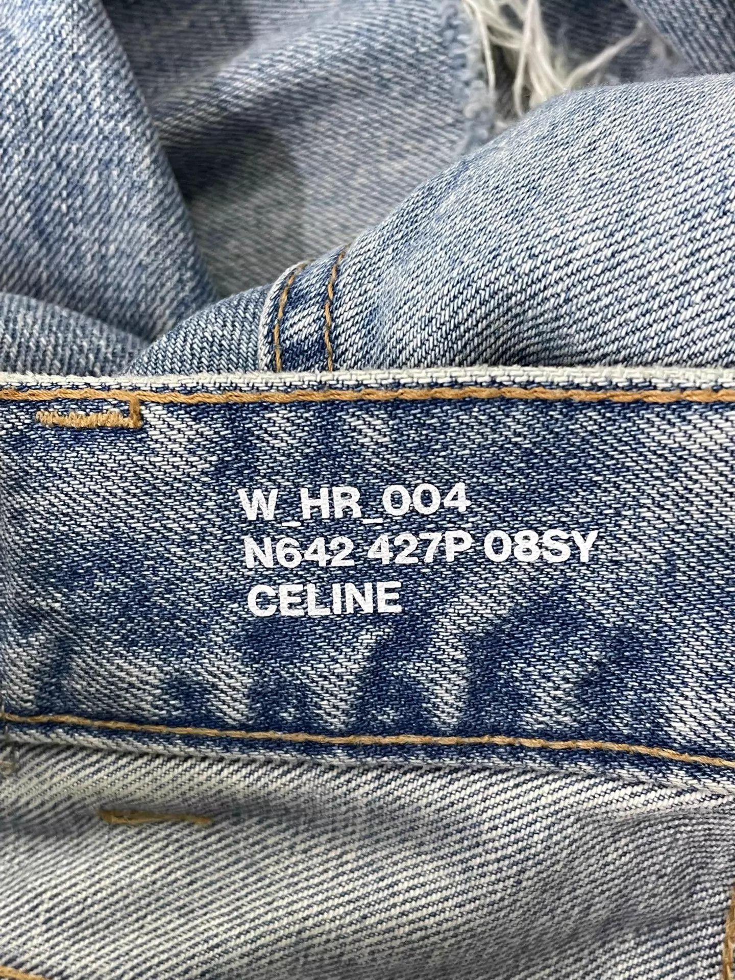 Celine Celine Light Wash Distressed Fringe Jeans Women's 25 Size 25" / US 0 / IT 36 - 4 Thumbnail