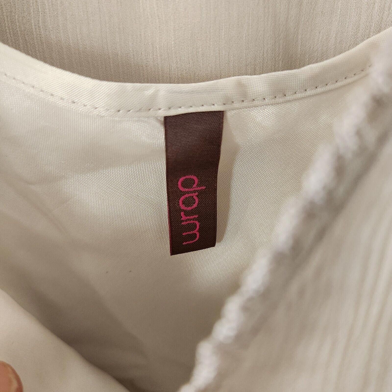 Designer Wrap London Silk Tunic Top Beige Size UK 18 Size XL / US 12-14 / IT 48-50 - 6 Thumbnail